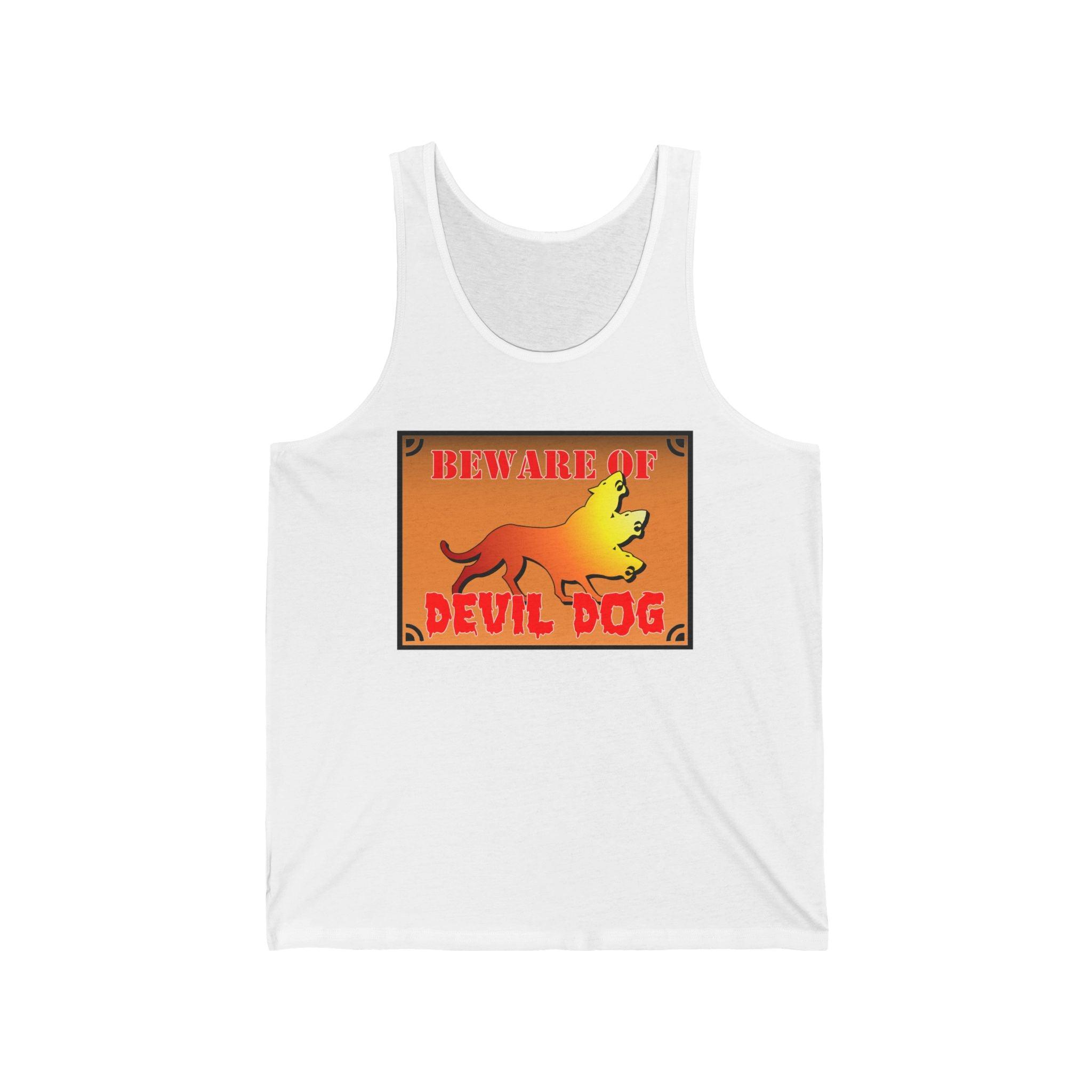 Beware of Devil Dog Sign - Tank Top - Witty Twisters Fashions