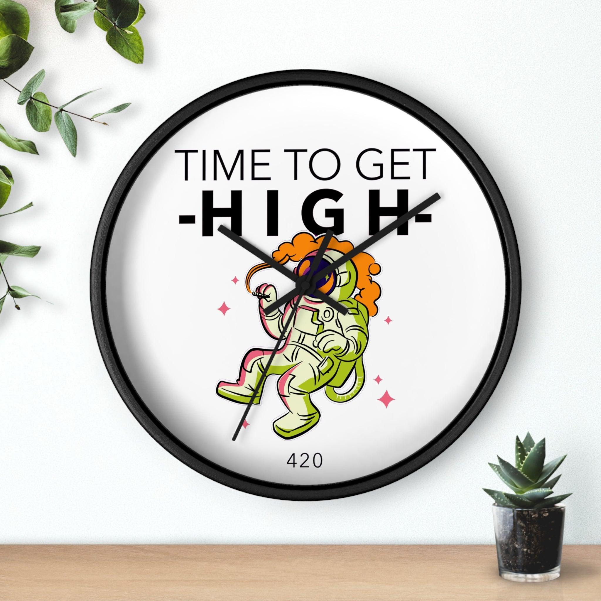 Time To Get High 420 - Wall Clock - Witty Twisters Fashions