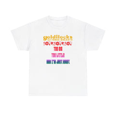 Goldilocks and the three breasts Too big Too little and I'm just right - T-Shirt - Witty Twisters Fashions