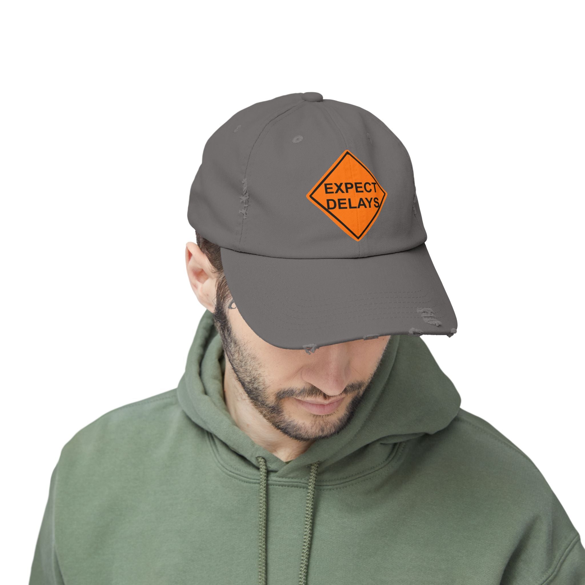 Expect Delays - Cotton Twill Distressed Baseball Cap