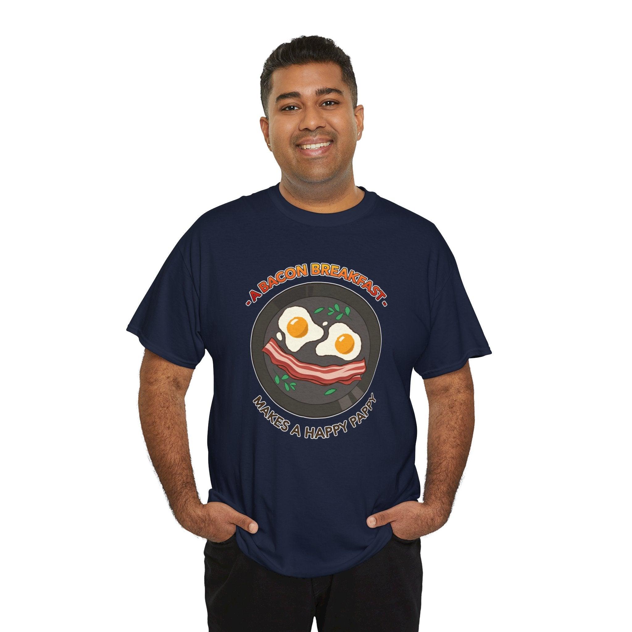 A bacon breakfast makes a happy pappy - T-Shirt - Witty Twisters Fashions