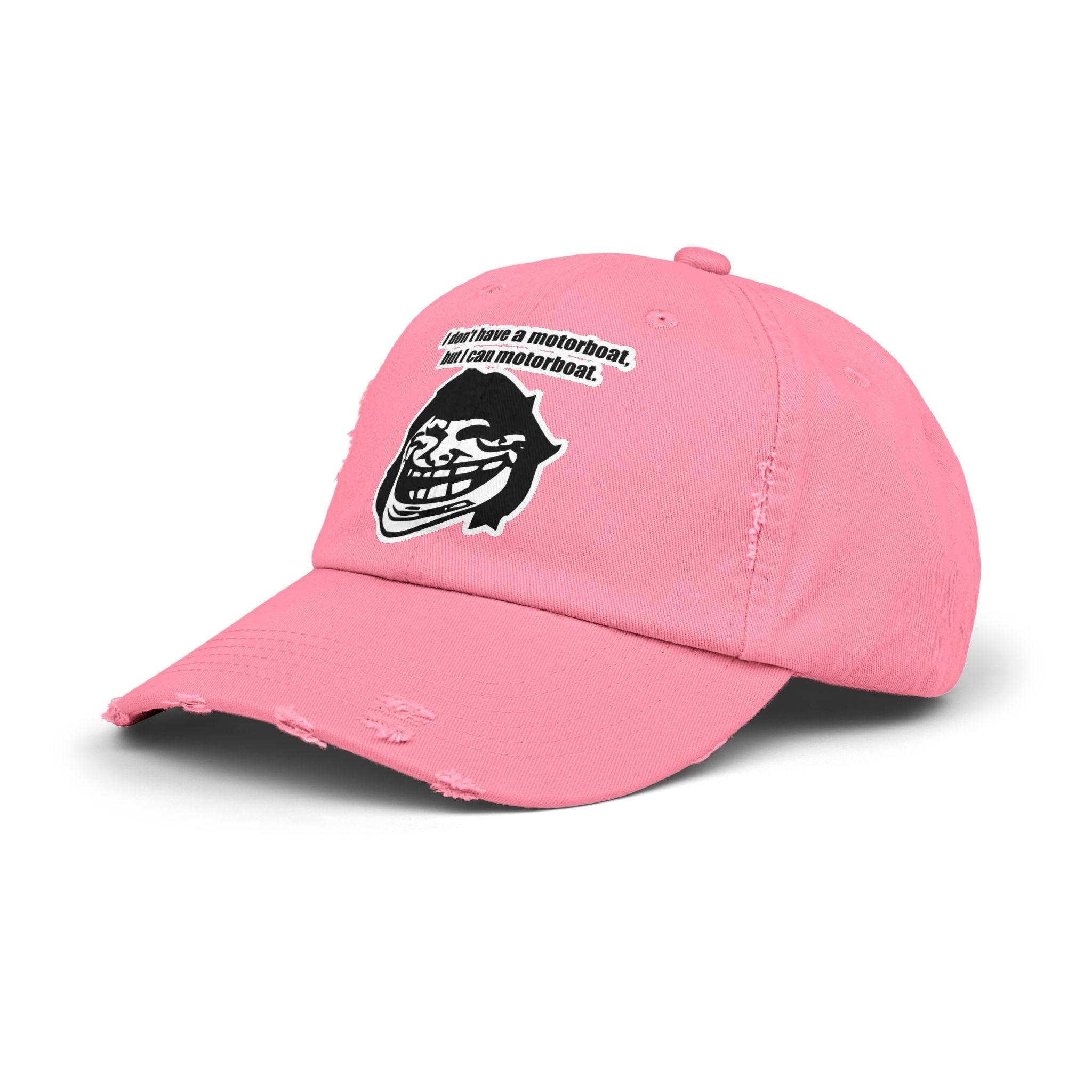 I don't have a motorboat, but I can motorboat. - Distressed Baseball Cap - Witty Twisters Fashions