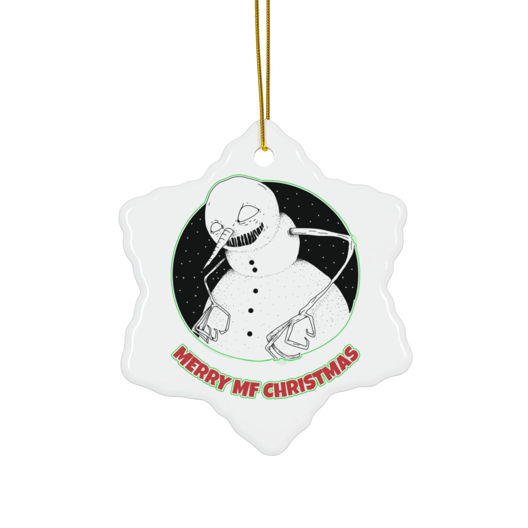 Merry MF Christmas - Ceramic Ornaments