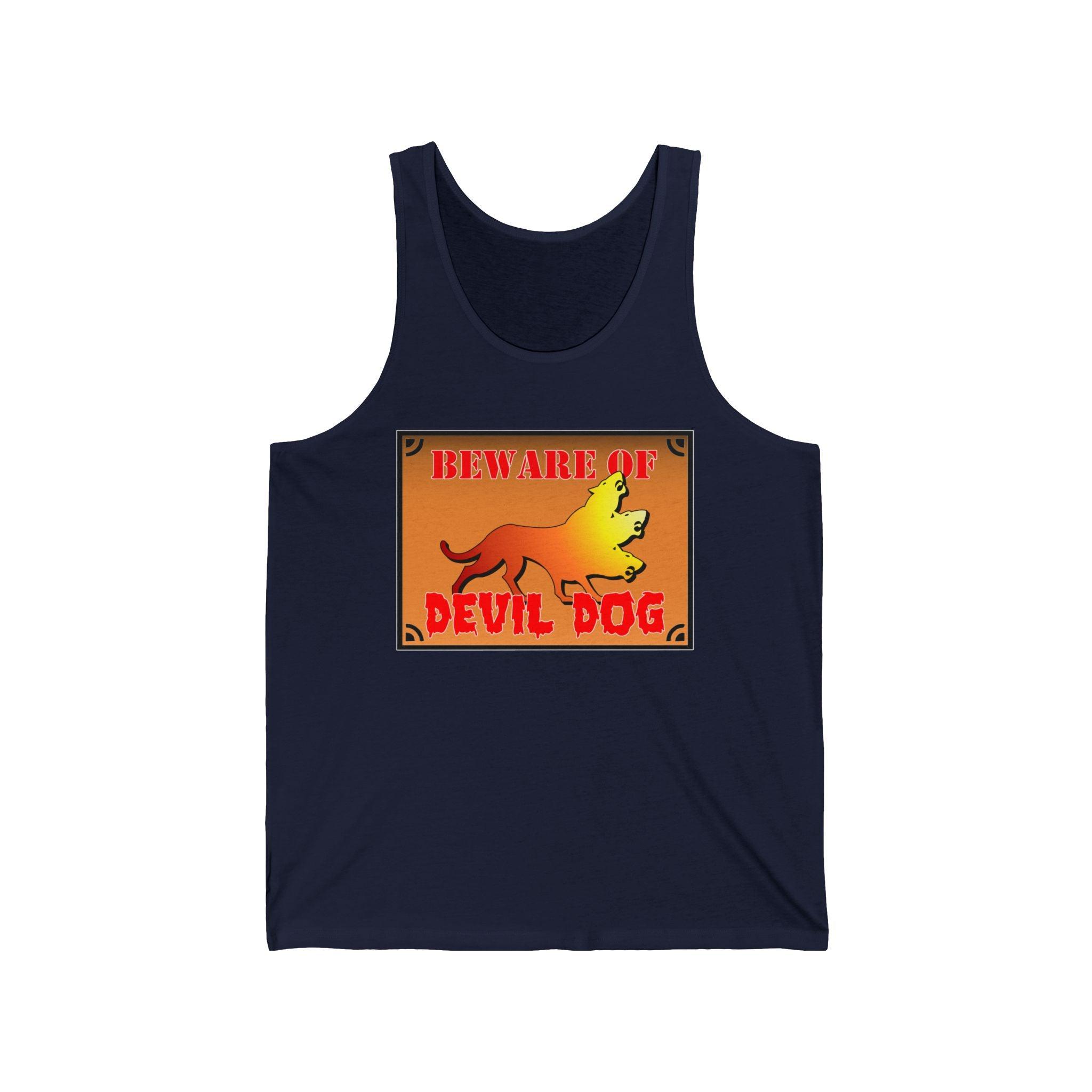 Beware of Devil Dog Sign - Tank Top - Witty Twisters Fashions