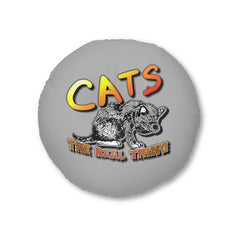 Cats The Real Thing - Tufted Floor Pillow, Round - Witty Twisters Fashions