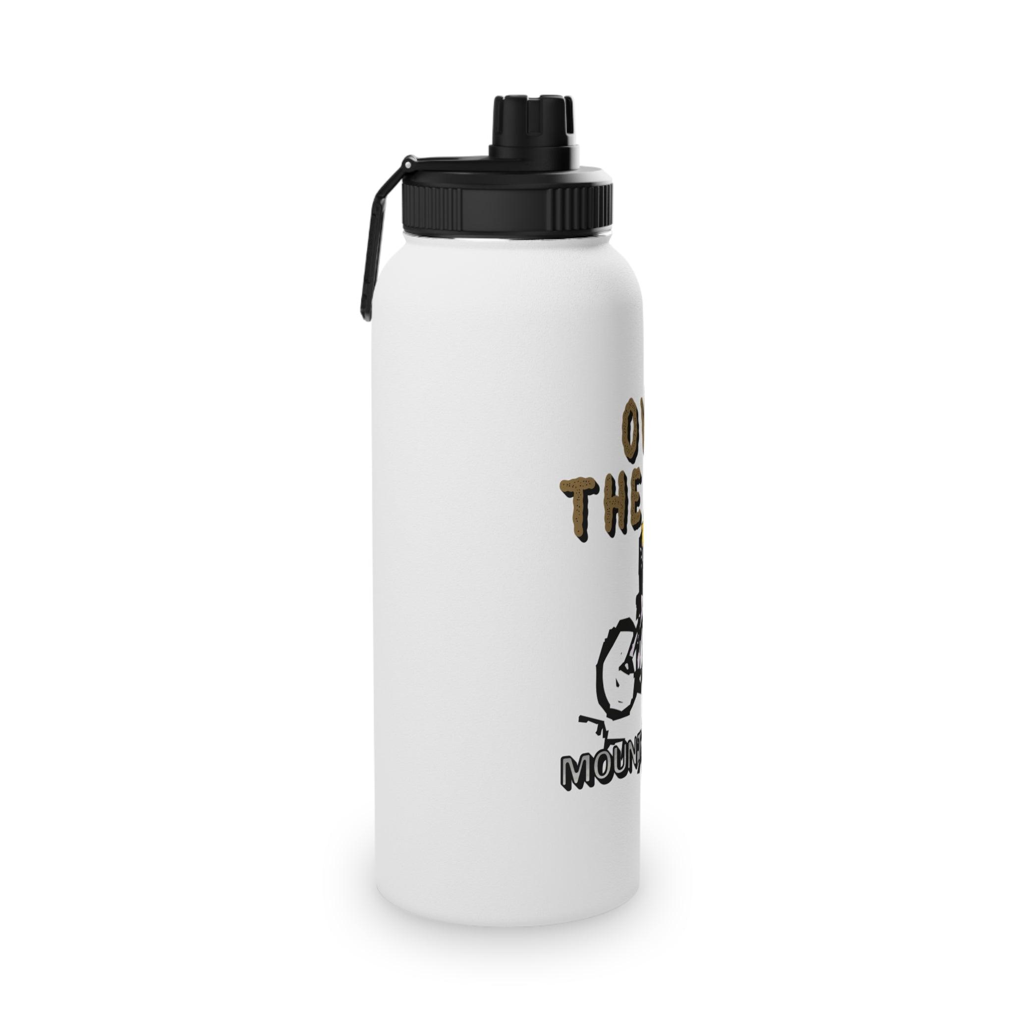 Over The Hill Mountain Biker - Stainless Steel Water Bottle with Sports Lid