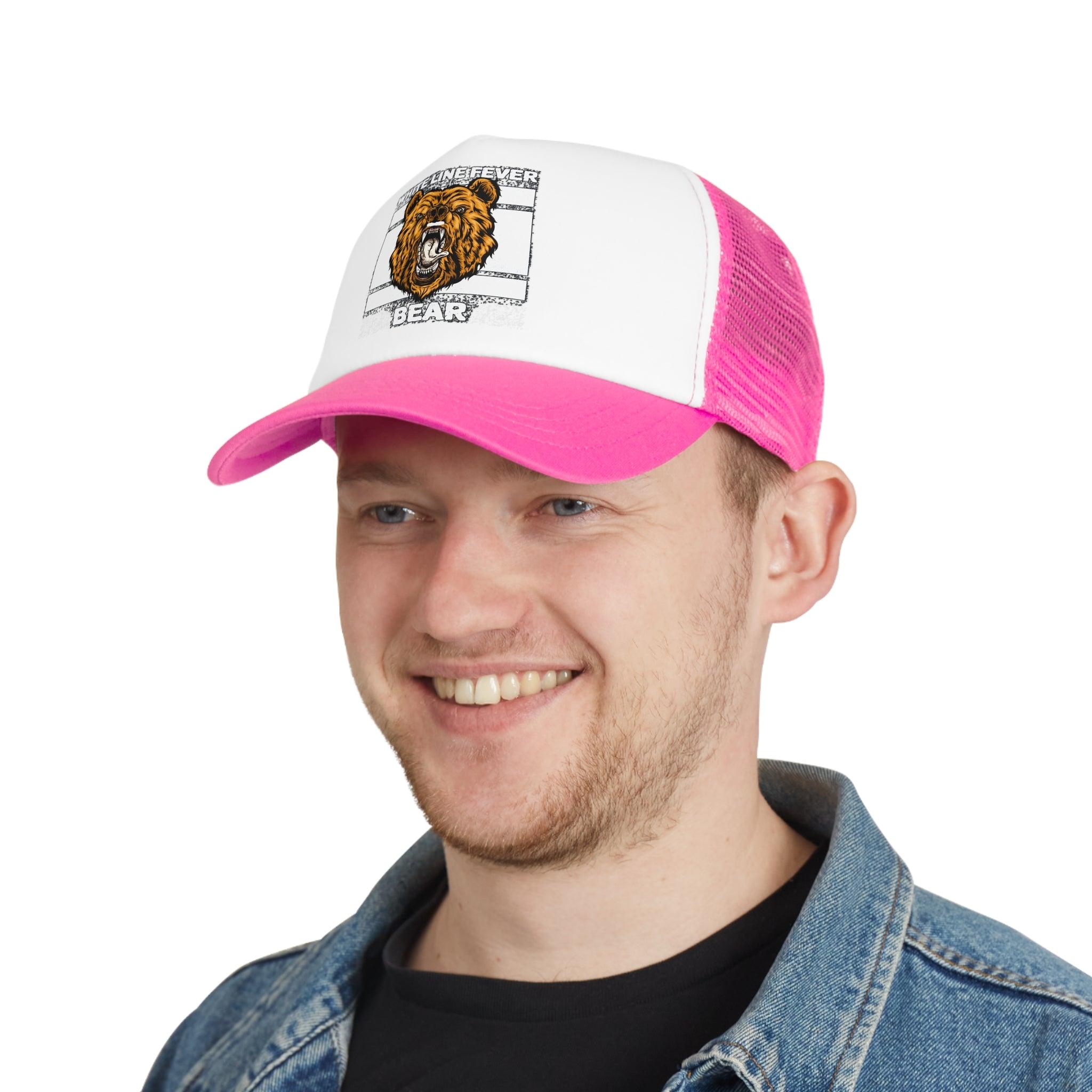 White Line Fever Bear - Mesh Cap - Witty Twisters Fashions