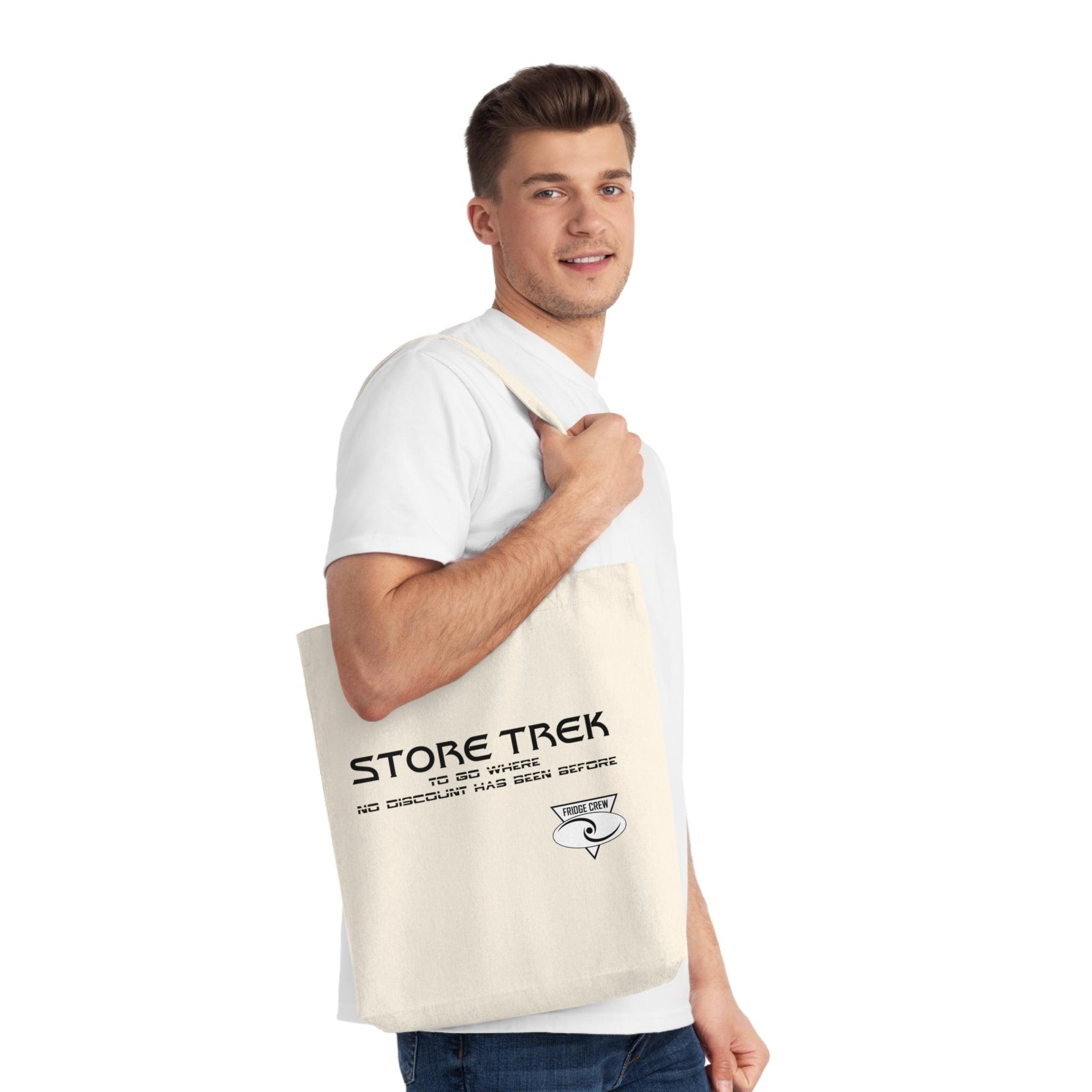 Store Trek To Go Where No Discount Has Been Before Fridge Crew - Woven Tote Bag