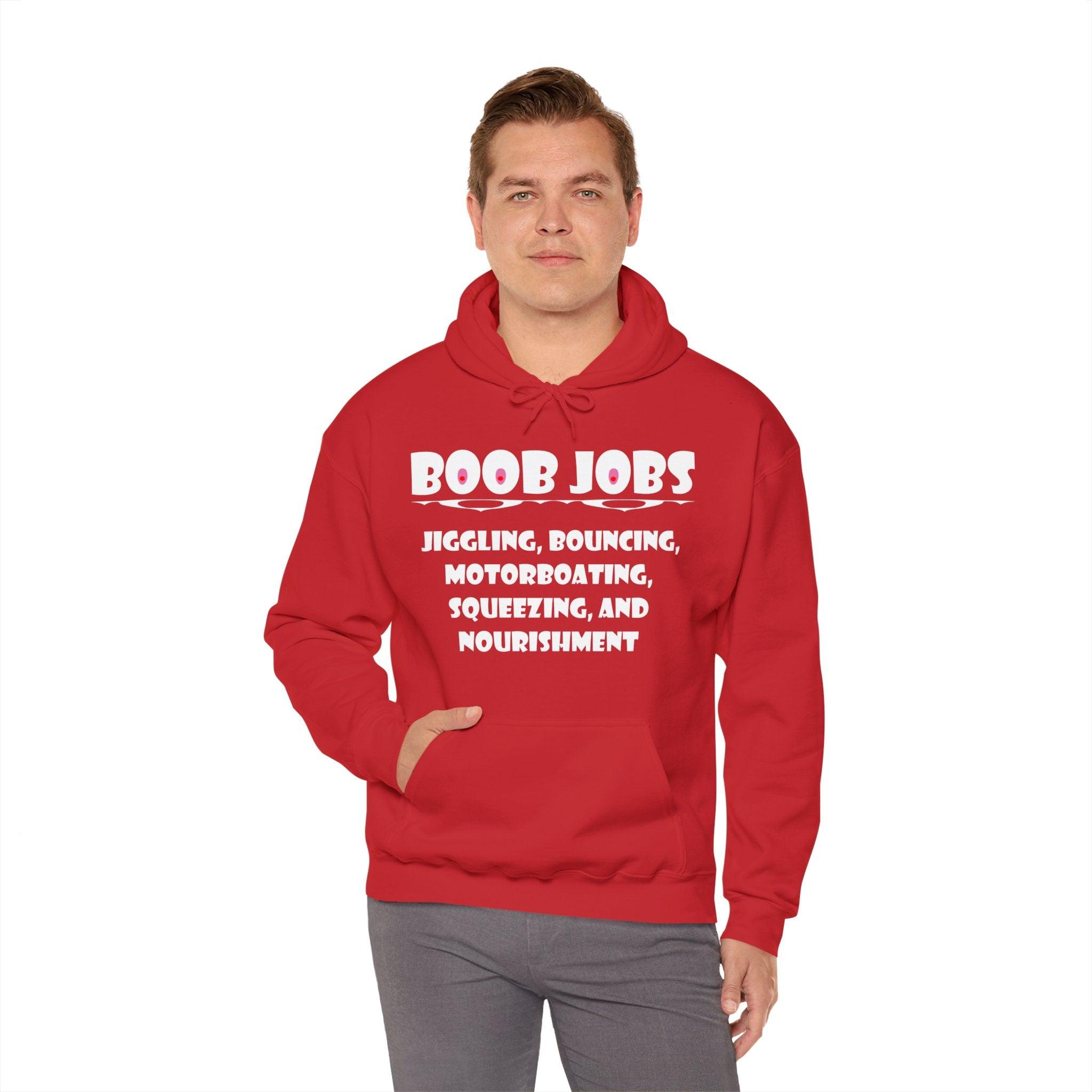 Boob Jobs Jiggling, Bouncing, Motorboating, Squeezing, and Nourishment - Hoodie