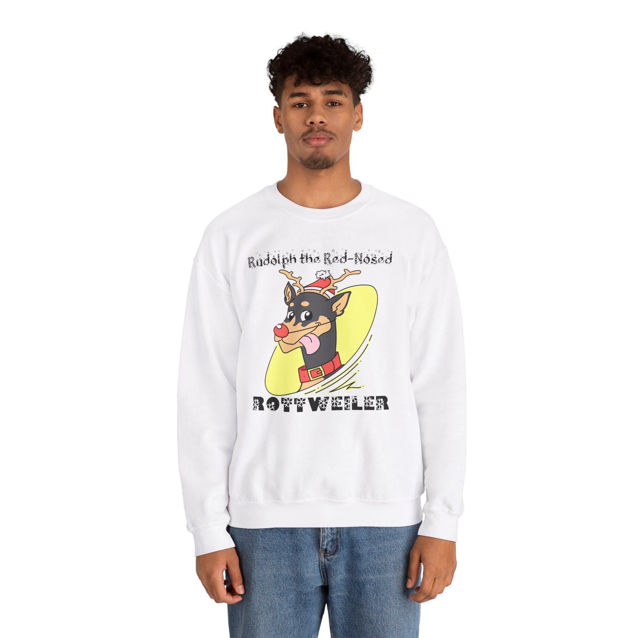 Rudolph The Red-Nosed Rottweiler - Sweatshirt