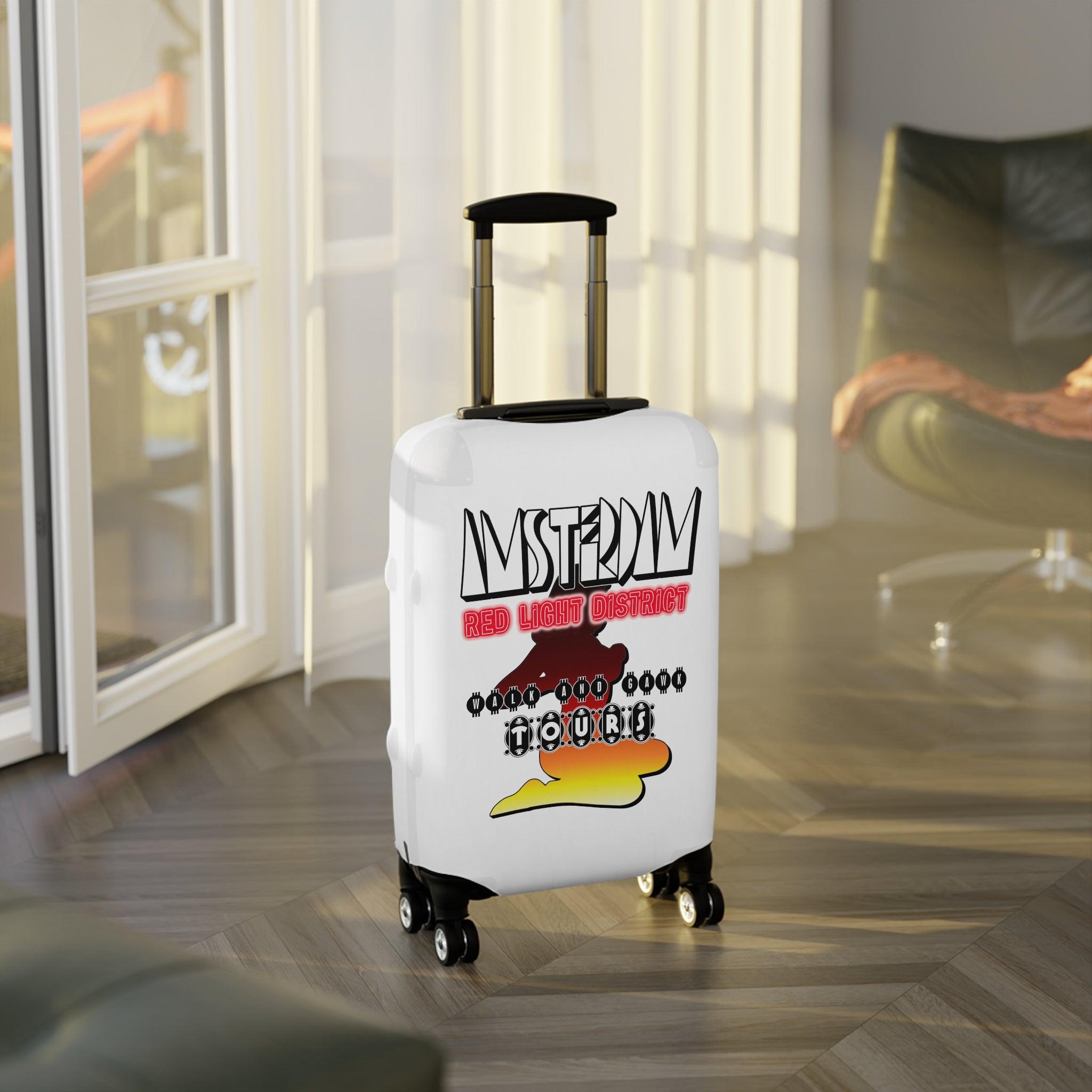 Amsterdam Red Light District Walk And Gawk Tours - Luggage Cover - Witty Twisters Fashions