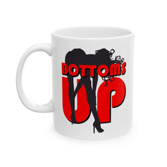 Bottoms Up - Ceramic Coffee Mug 11oz, 15oz - Witty Twisters Fashions