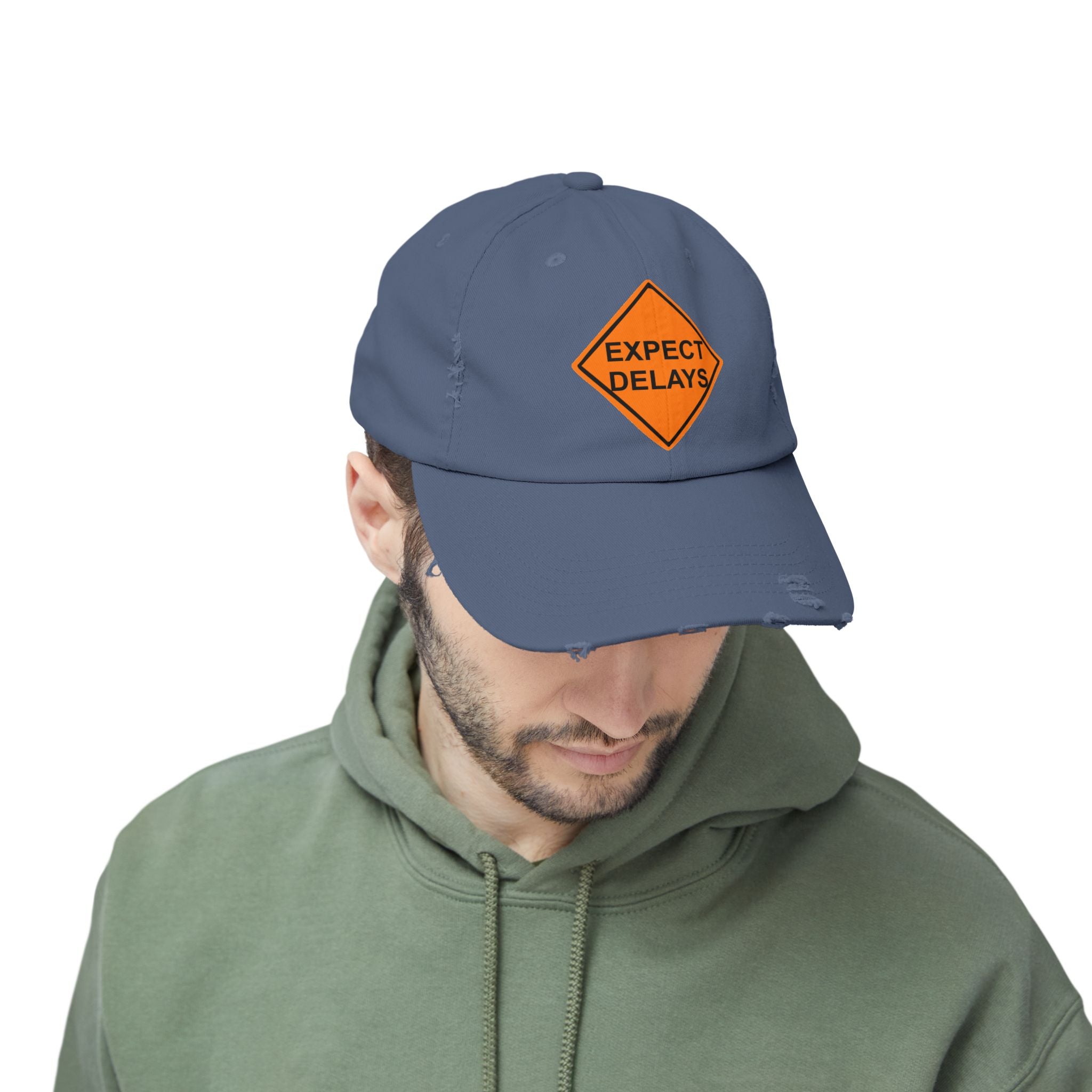 Expect Delays - Cotton Twill Distressed Baseball Cap