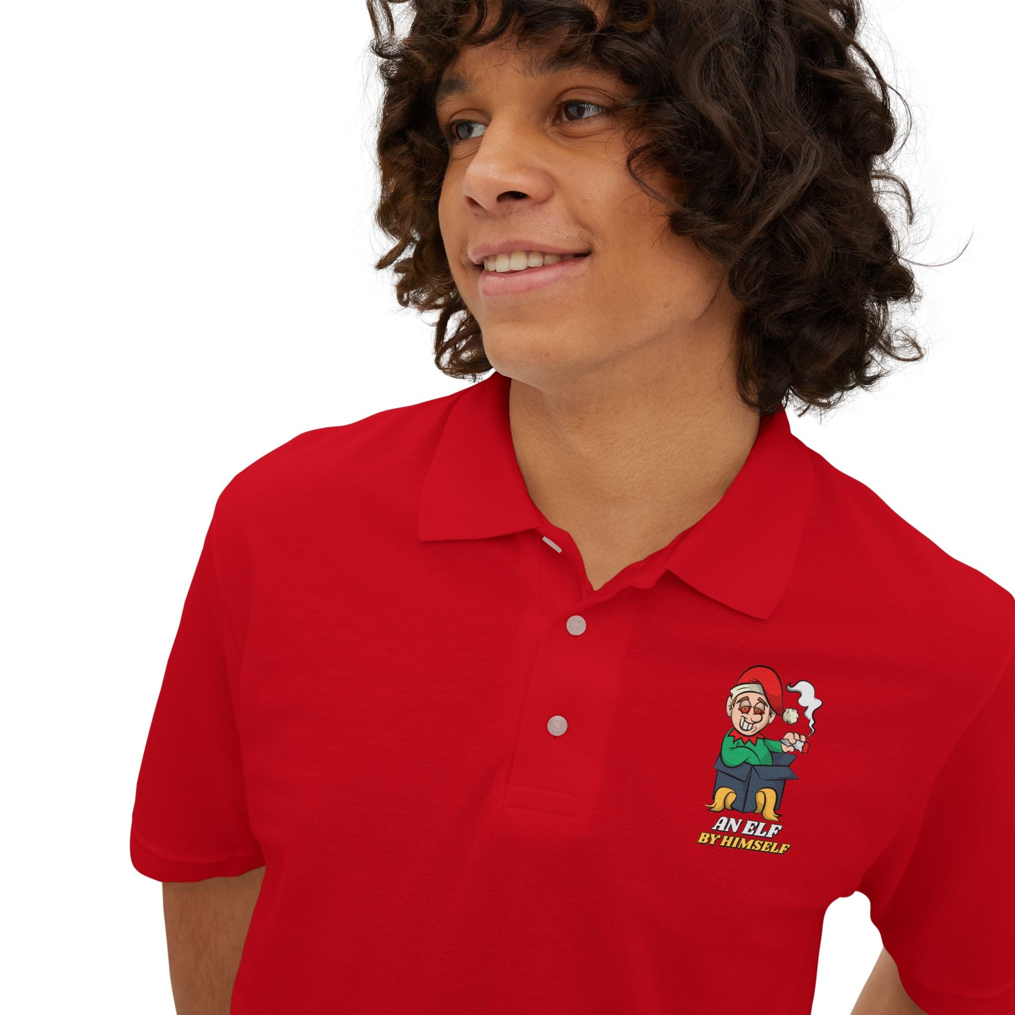 An elf by himself - Men's Piqué Polo Shirt