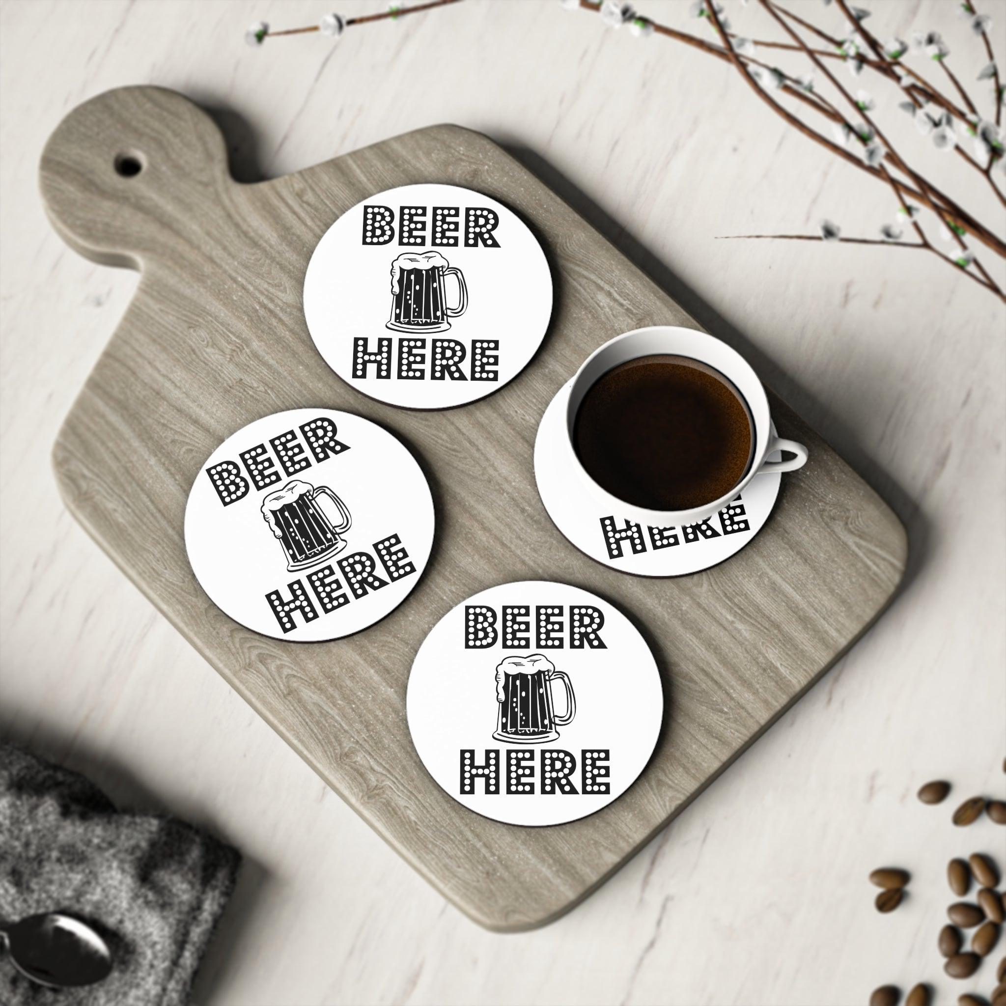 Beer Here - Drink Coasters - Witty Twisters Fashions