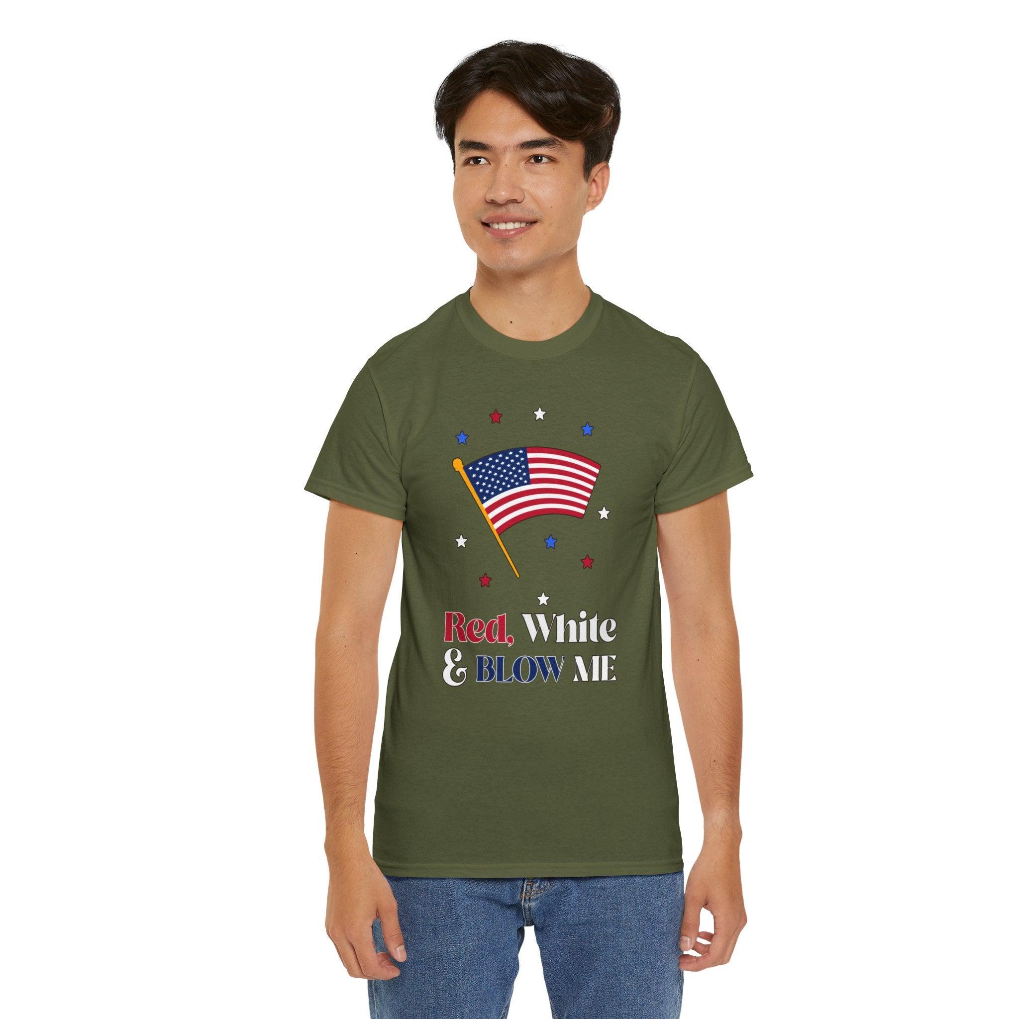 Red, white and blow me - T-Shirt - Witty Twisters Fashions