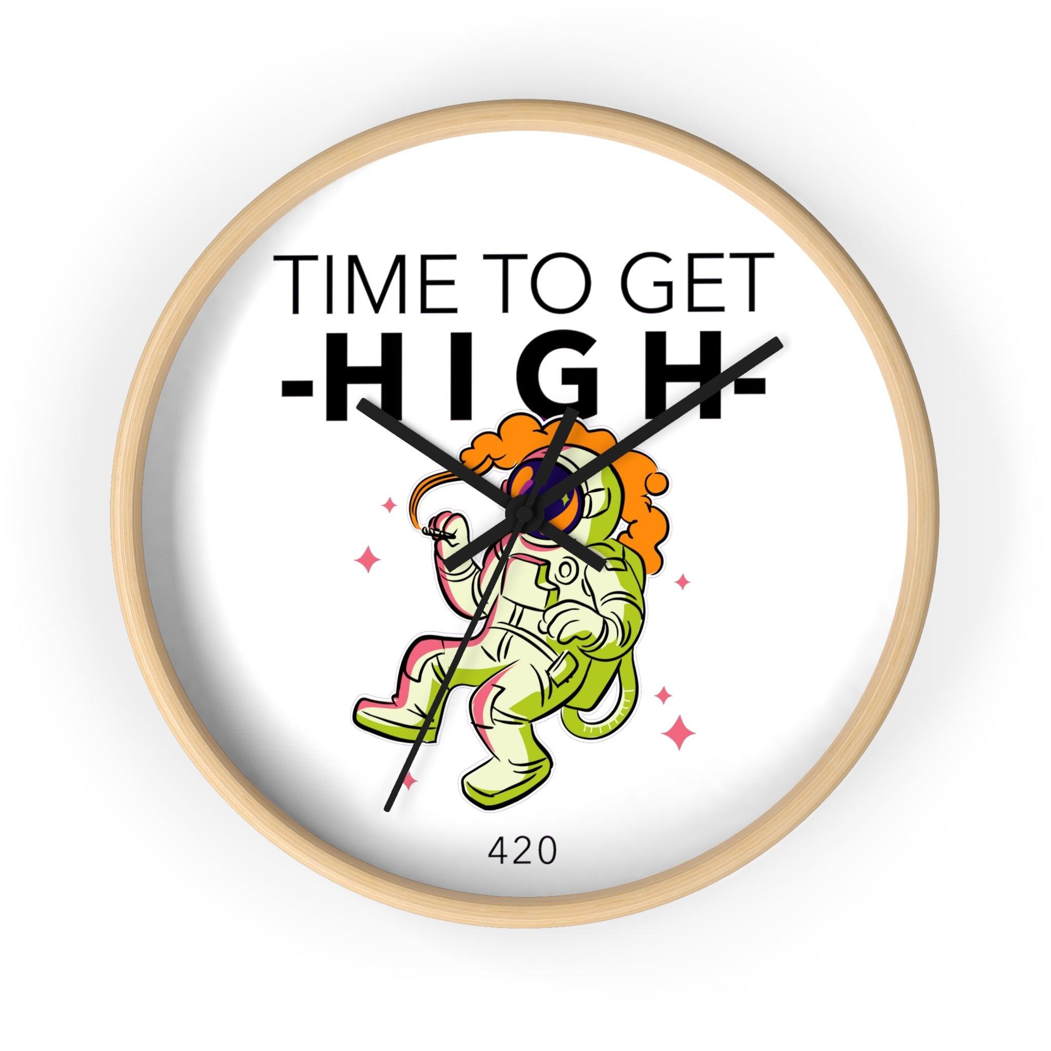 Time To Get High 420 - Wall Clock - Witty Twisters Fashions