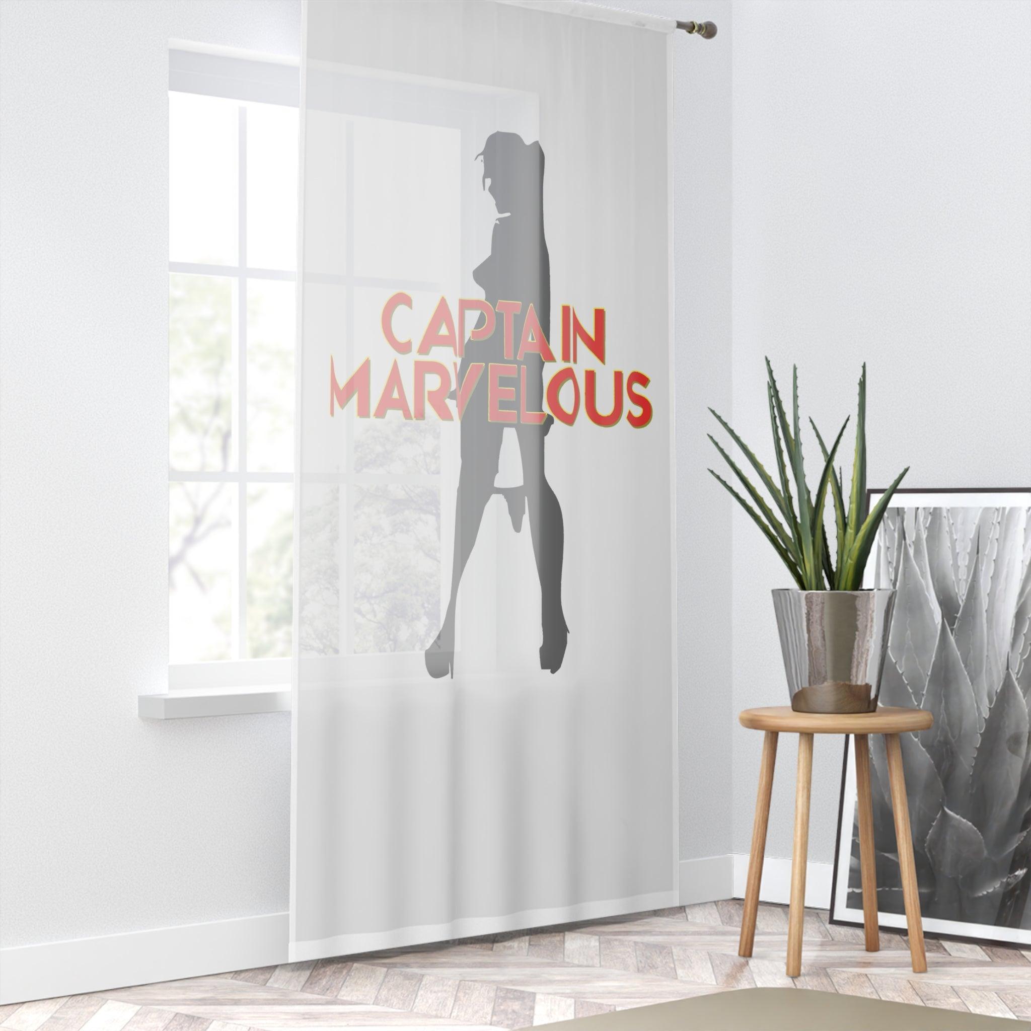 Captain Marvelous - Window Curtains - Witty Twisters Fashions