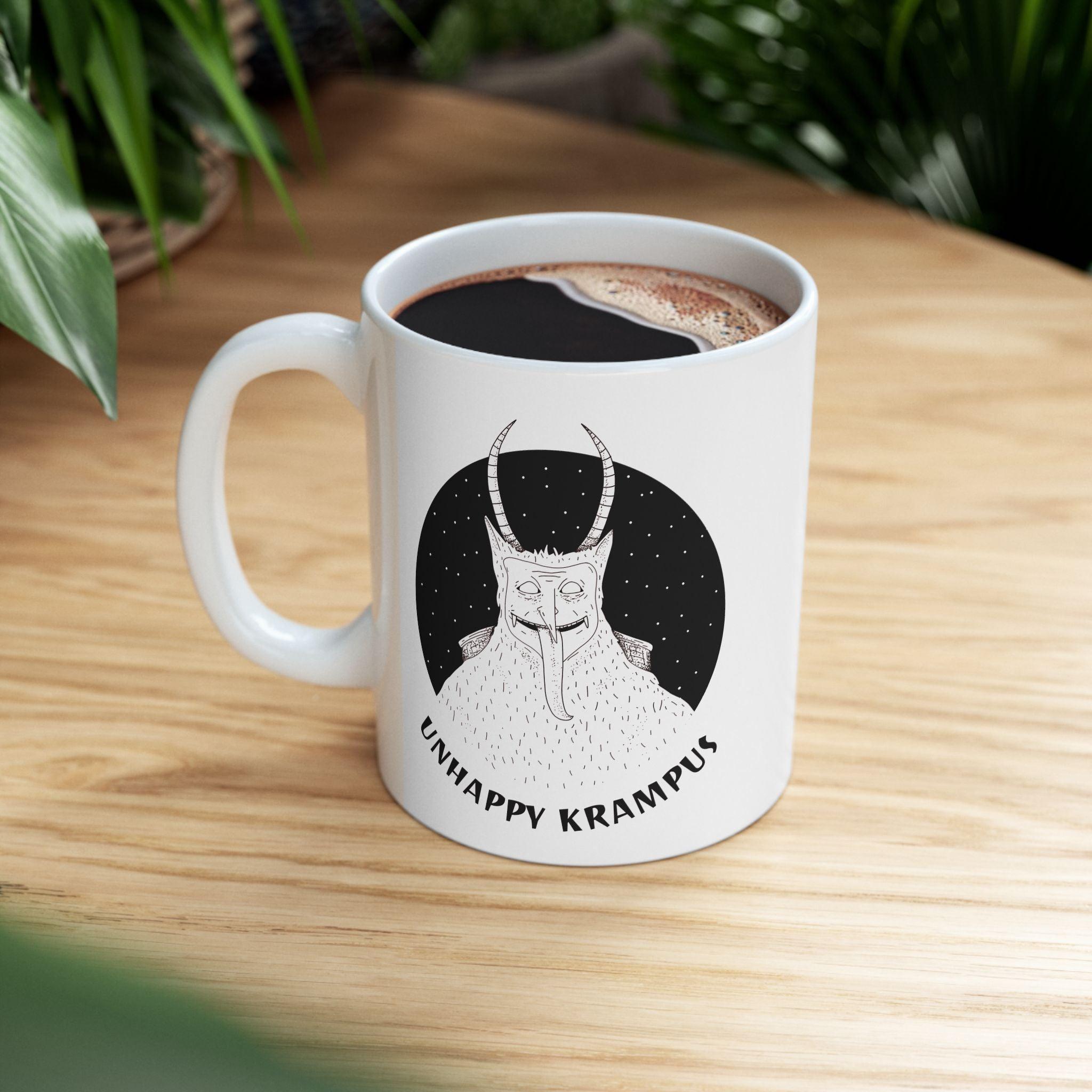 Unhappy Krampus - Ceramic Coffee Mug 11oz, 15oz - Witty Twisters Fashions