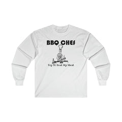 BBQ Chef Try To Beat My Meat - Long-Sleeve Tee - Witty Twisters Fashions