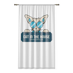 Cat In The House Urban Dweller - Window Curtains - Witty Twisters Fashions