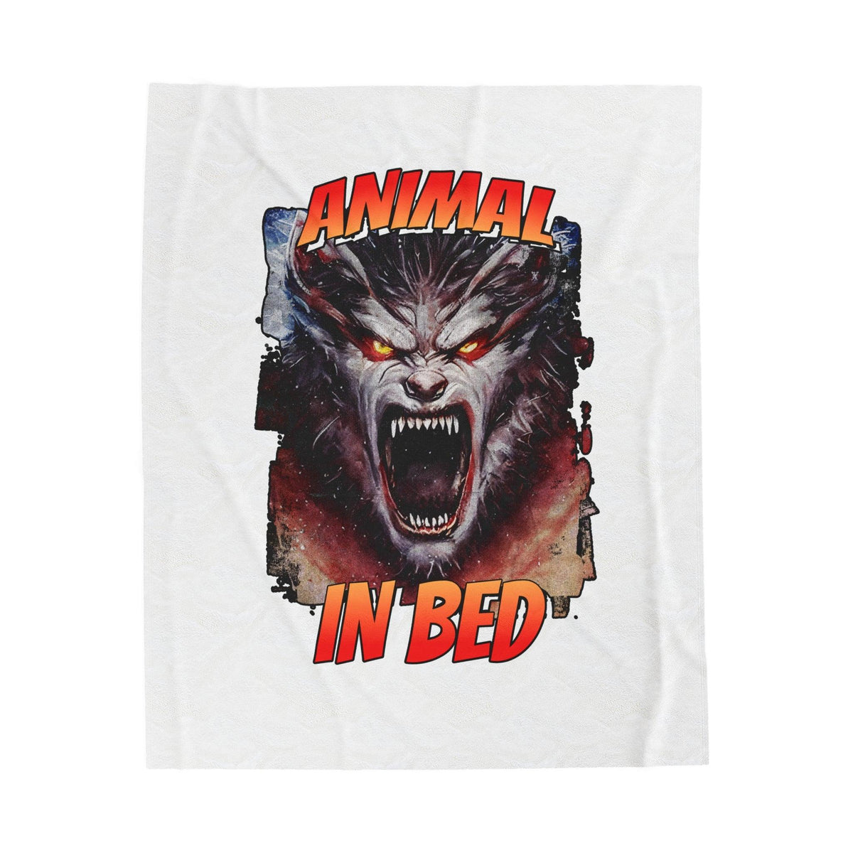 Animal In Bed - Velveteen Plush Blanket