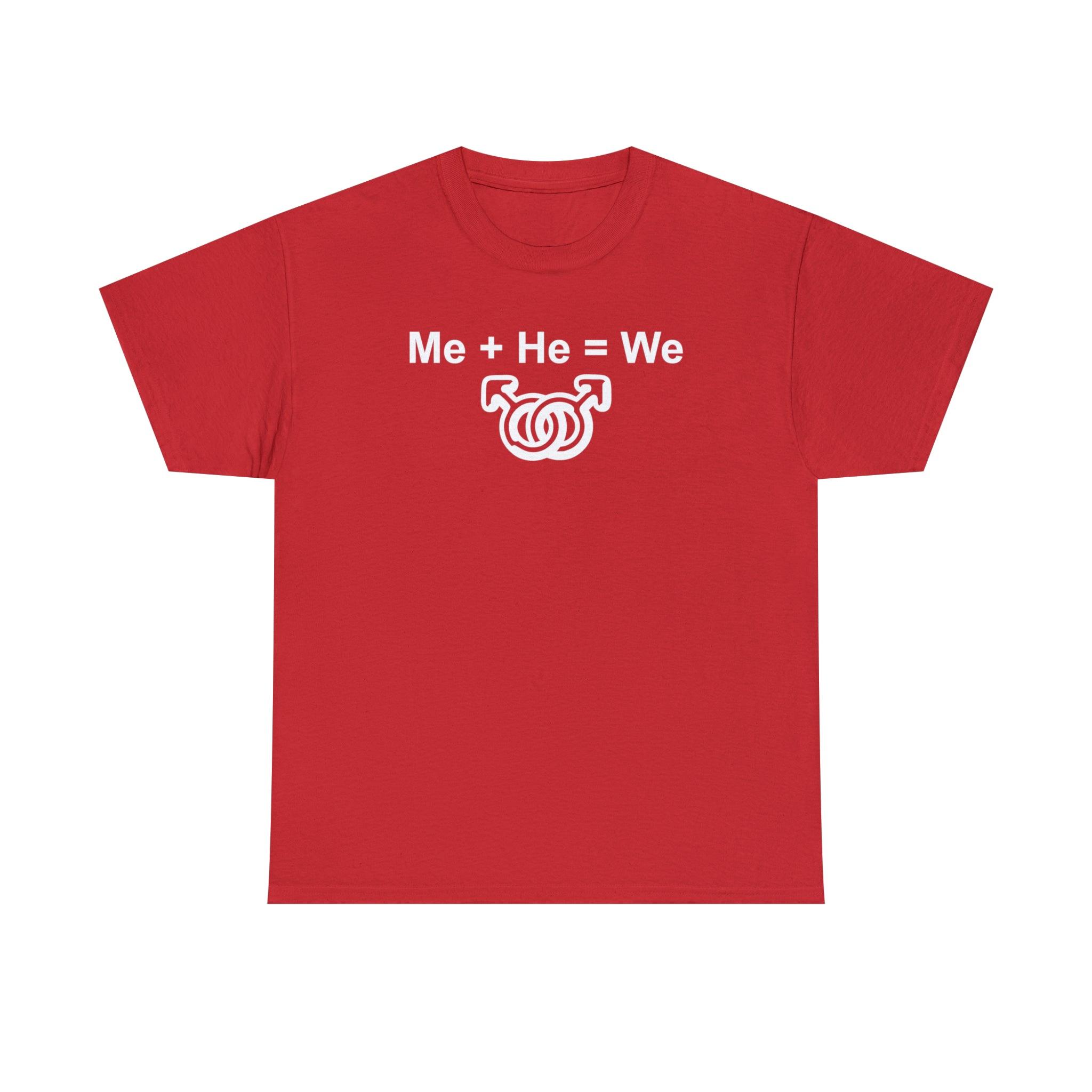 Me + He = We men's same-sex symbols - T-Shirt - Witty Twisters Fashions