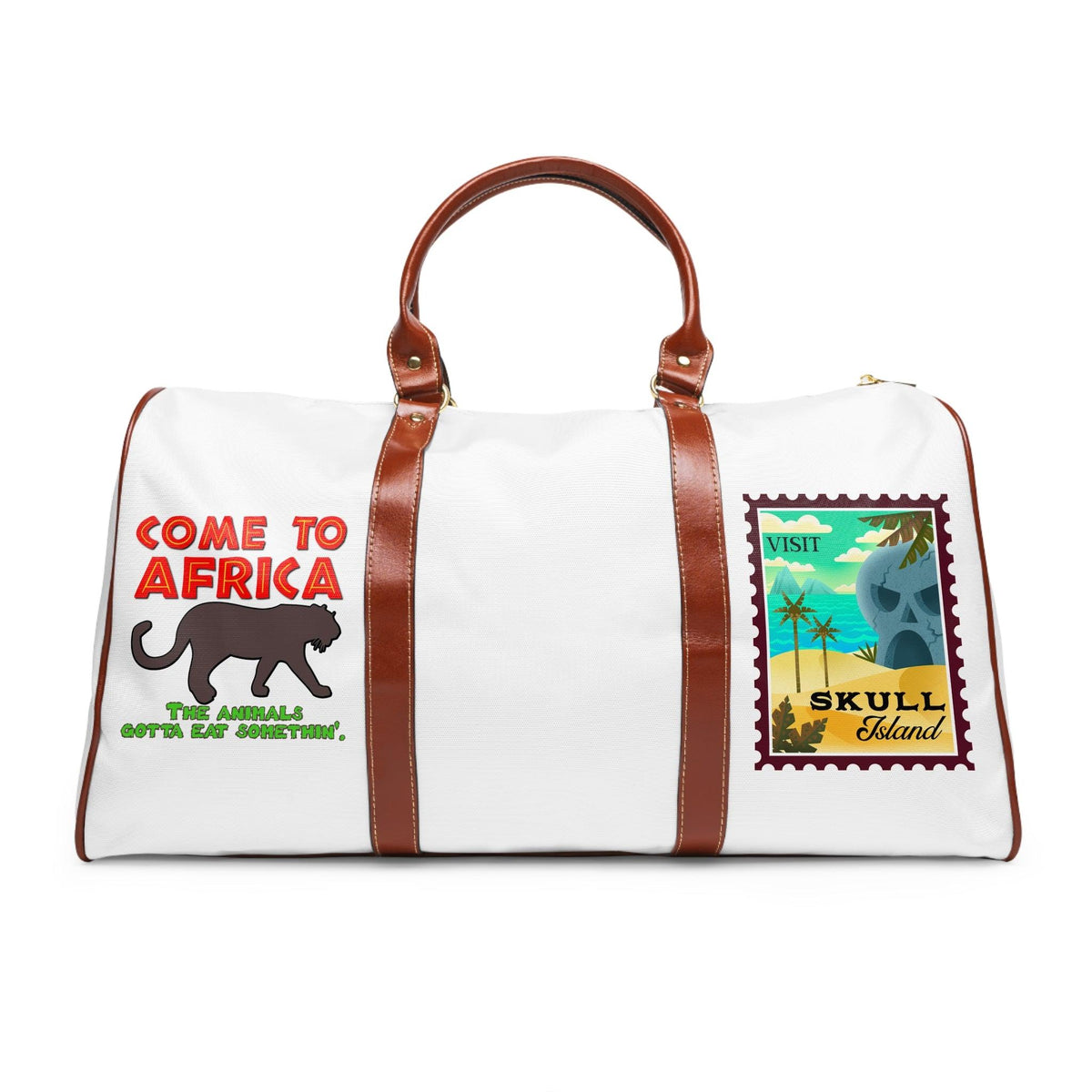 Come To Africa and Visit Skull Island - Waterproof Travel Bag - Witty Twisters Fashions