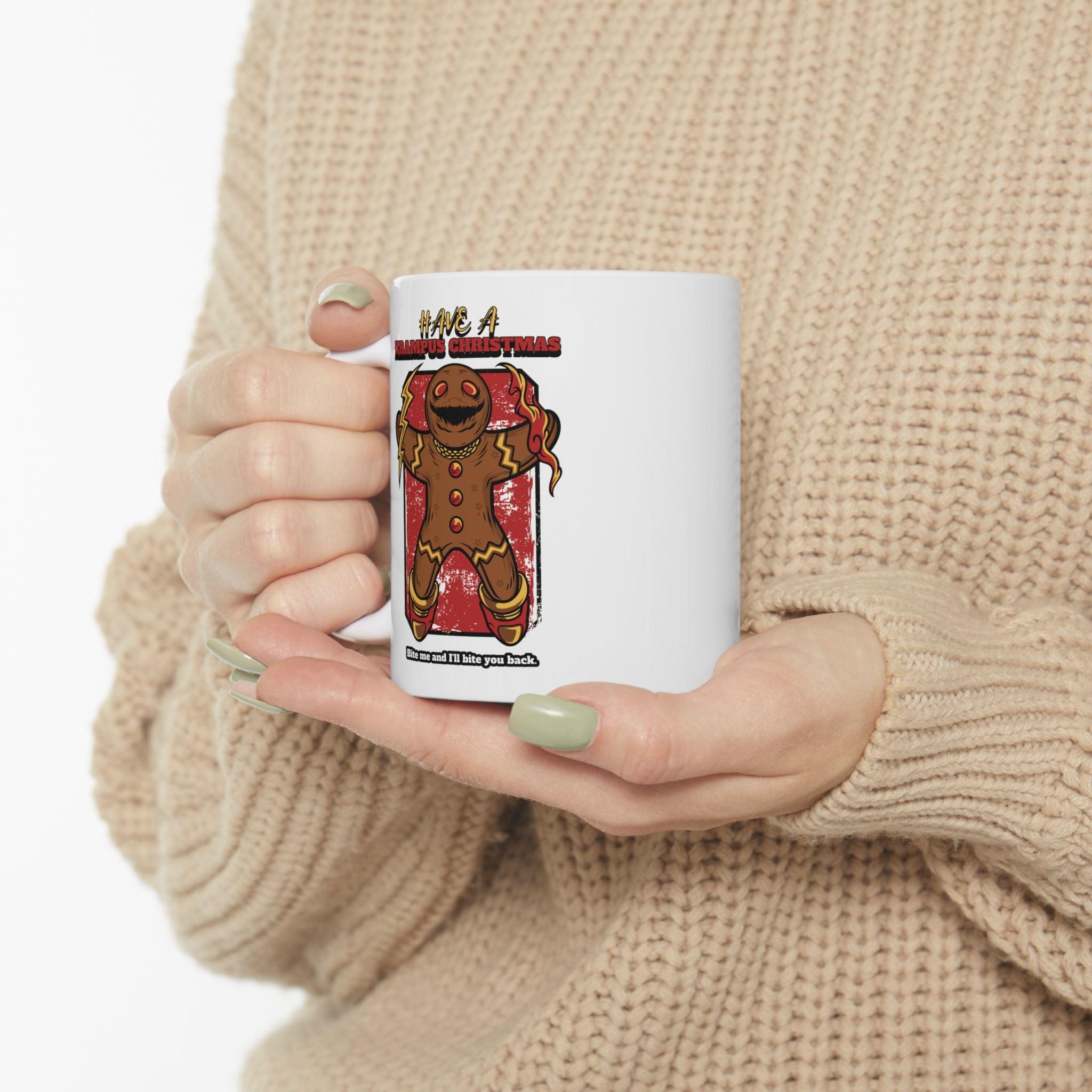 Have a Krampus Christmas Bite me and I'll bite you back. - Ceramic Coffee Mug 11oz, 15oz - Witty Twisters Fashions