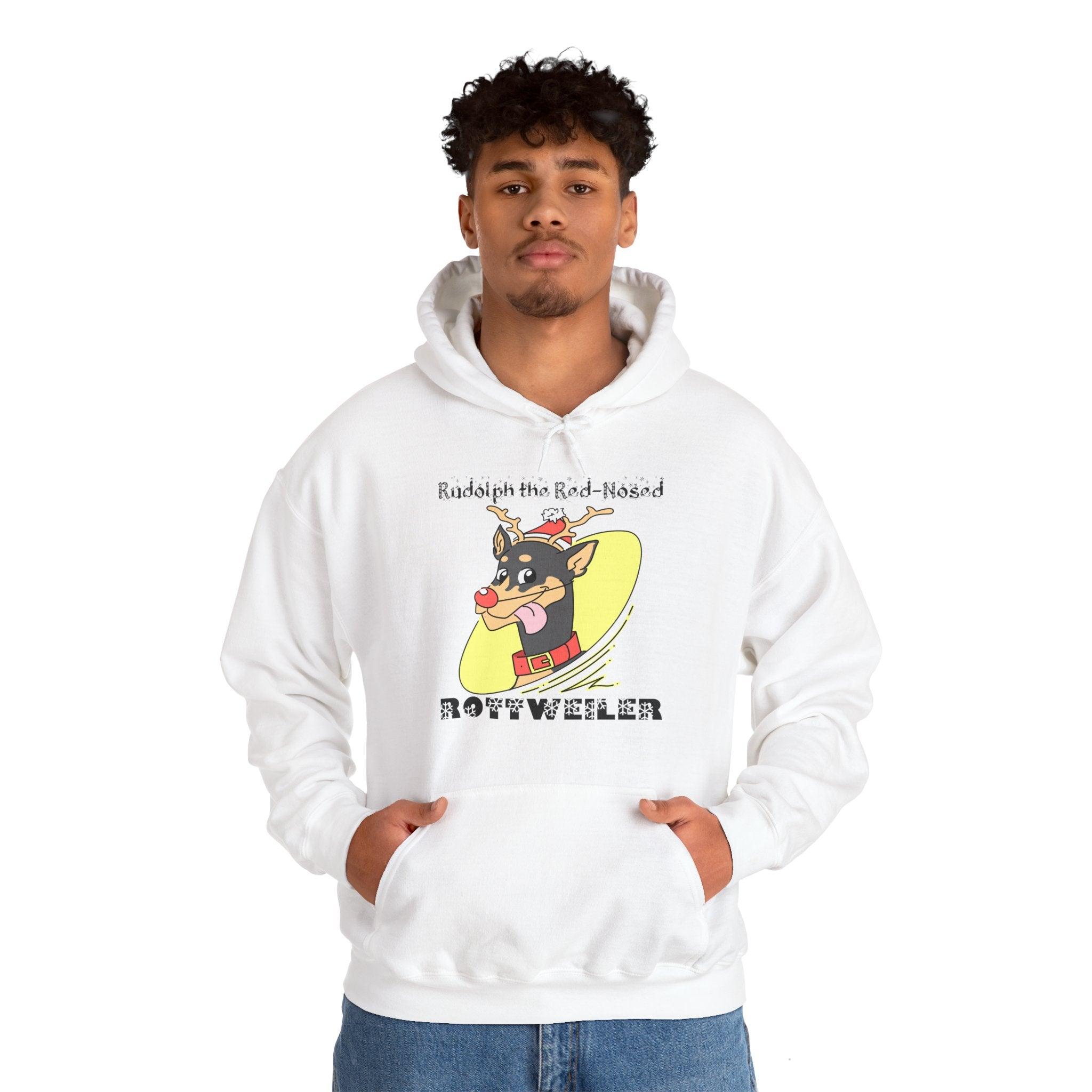 Rudolph The Red-Nosed Rottweiler - Hoodie