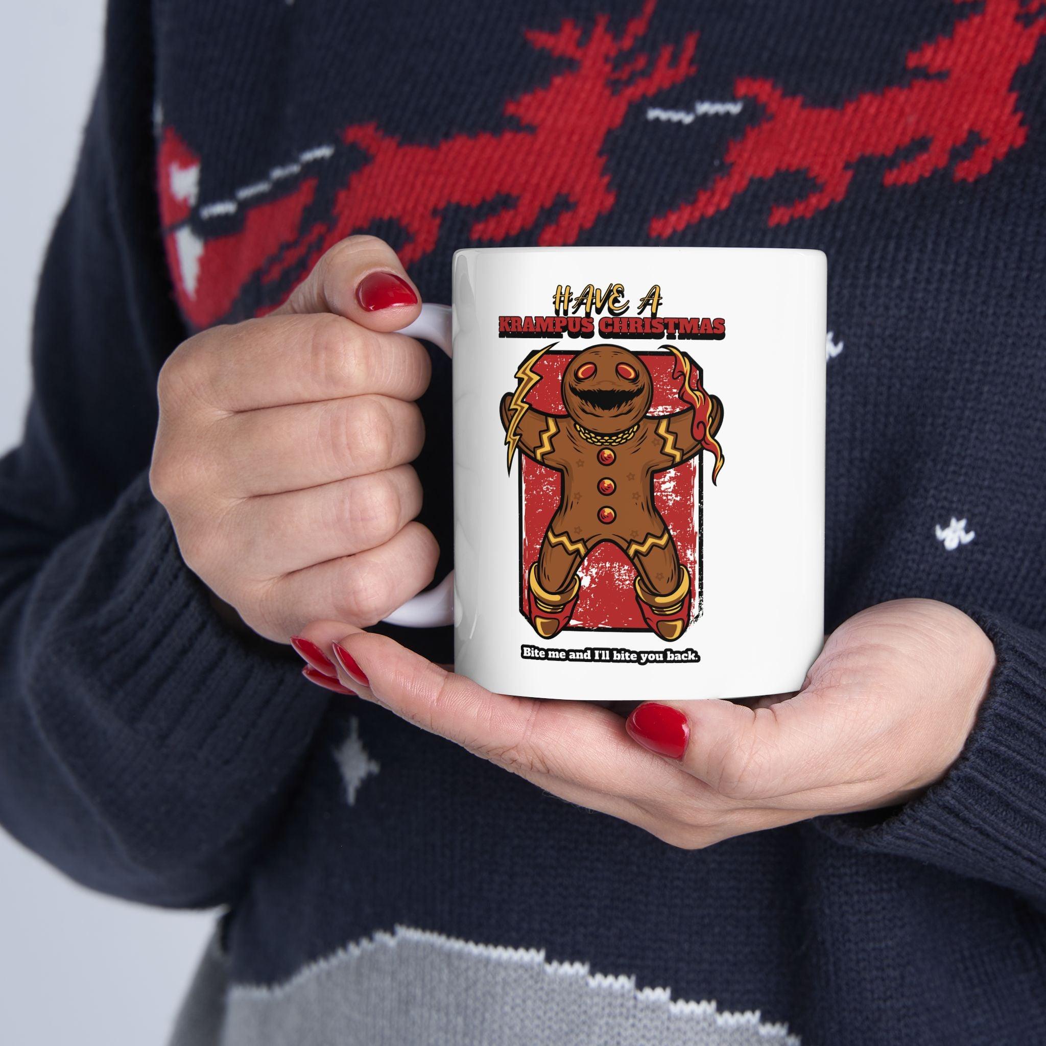 Have a Krampus Christmas Bite me and I'll bite you back. - Ceramic Coffee Mug 11oz, 15oz