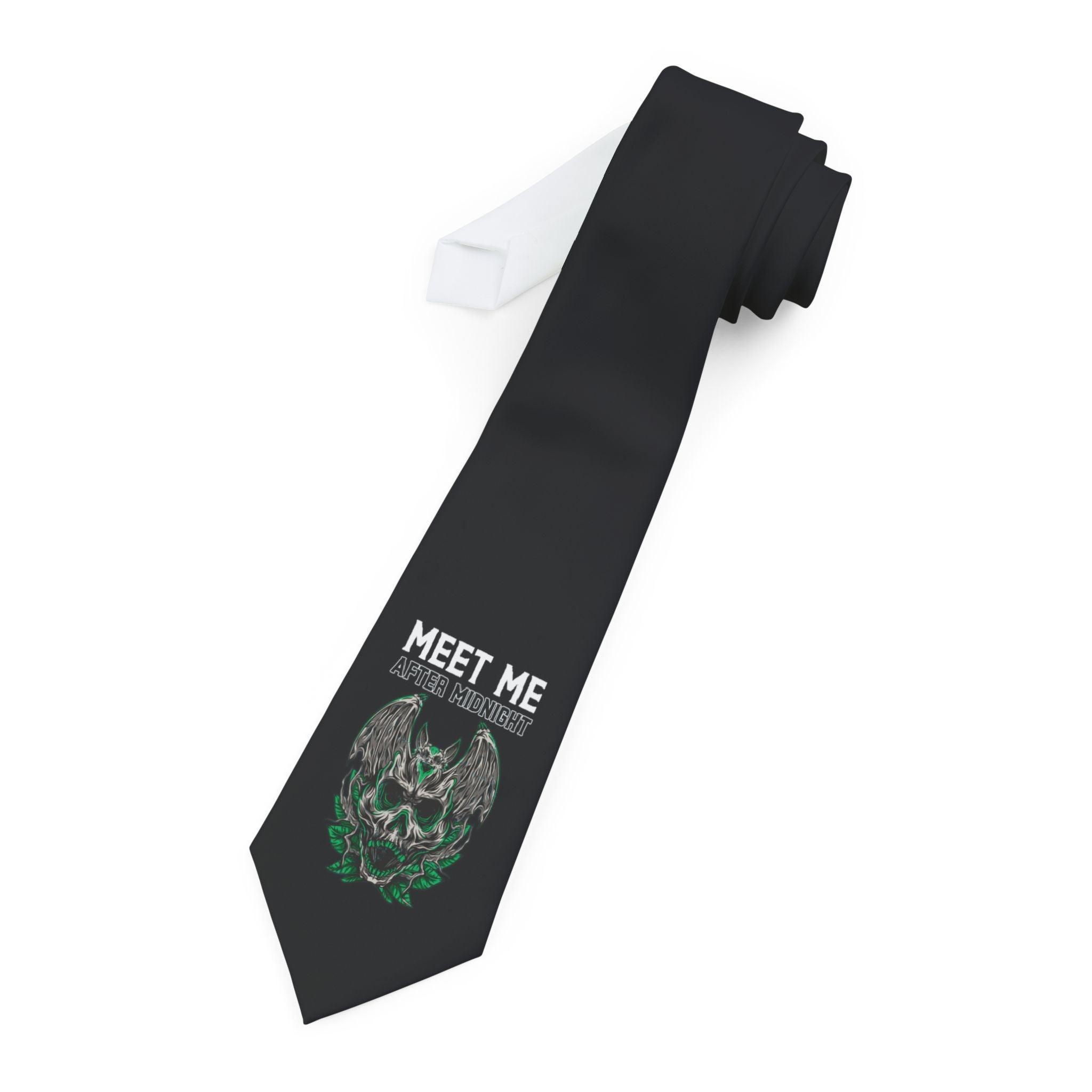 Meet Me After Midnight - Black Necktie - Witty Twisters Fashions