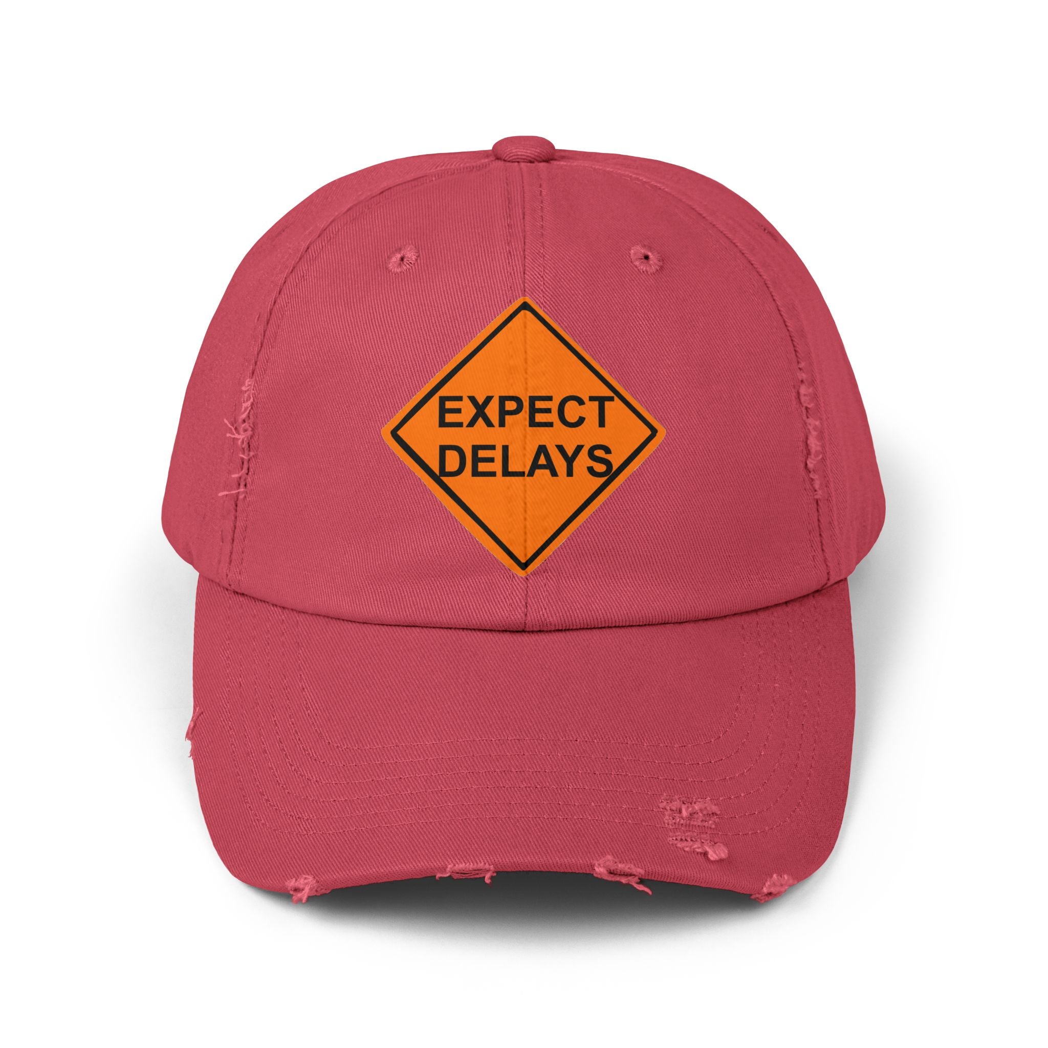 Expect Delays - Cotton Twill Distressed Baseball Cap