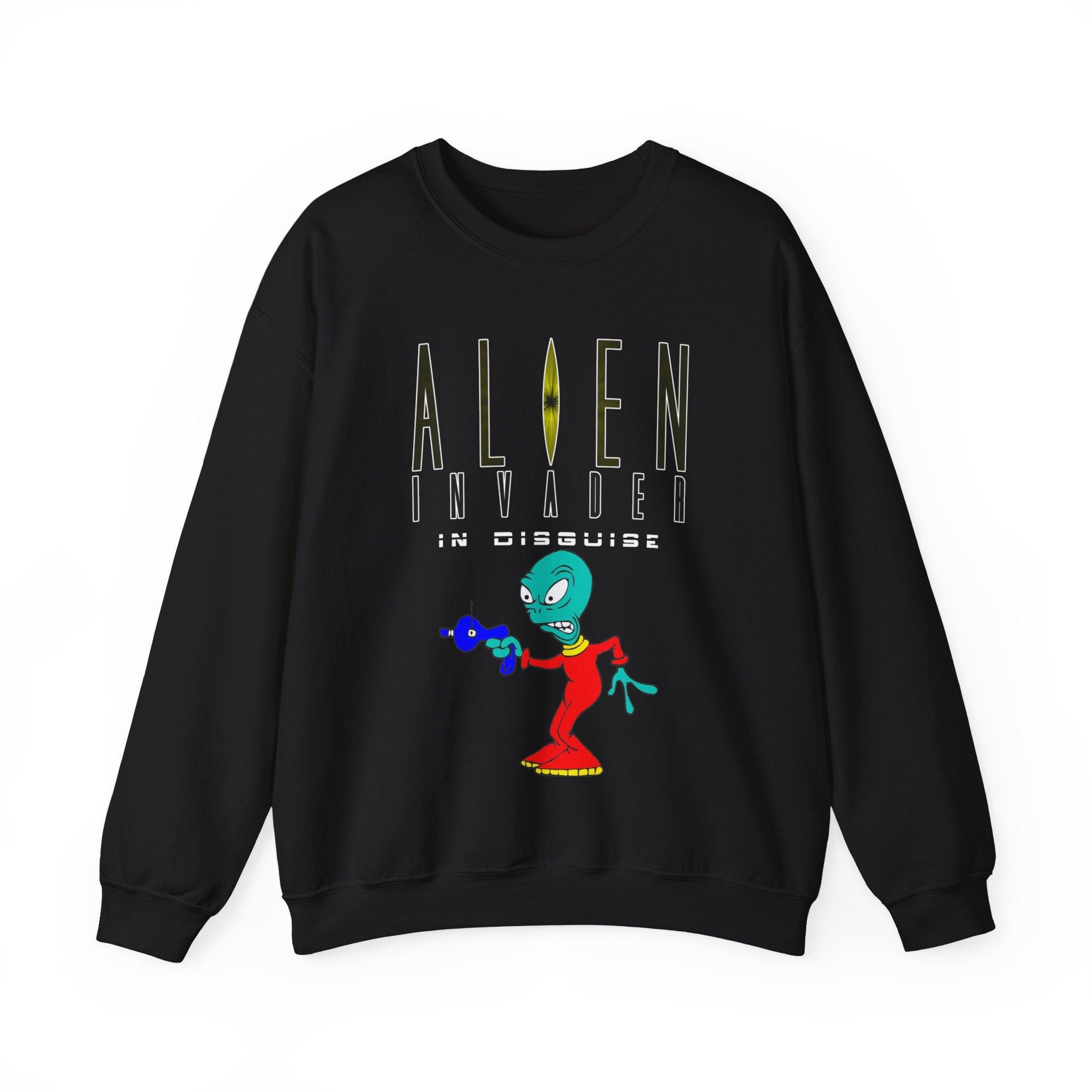 Alien Invader In Disguise - Sweatshirt - Witty Twisters T-Shirts