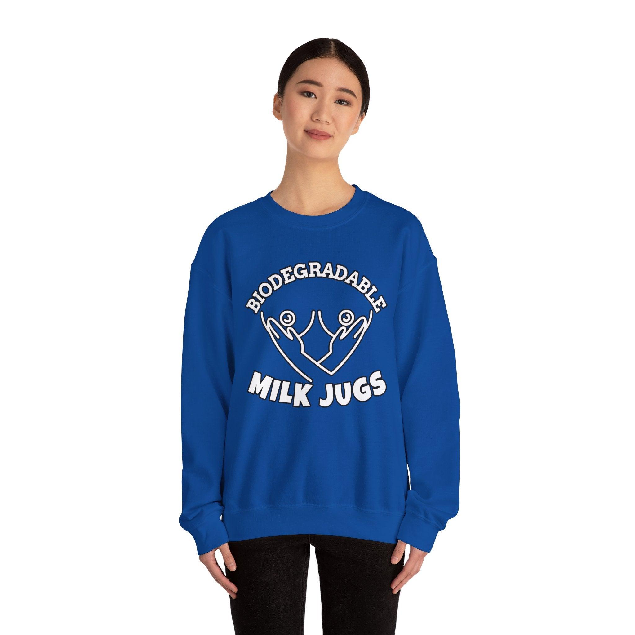 Biodegradable Milk Jugs - Sweatshirt - Witty Twisters Fashions