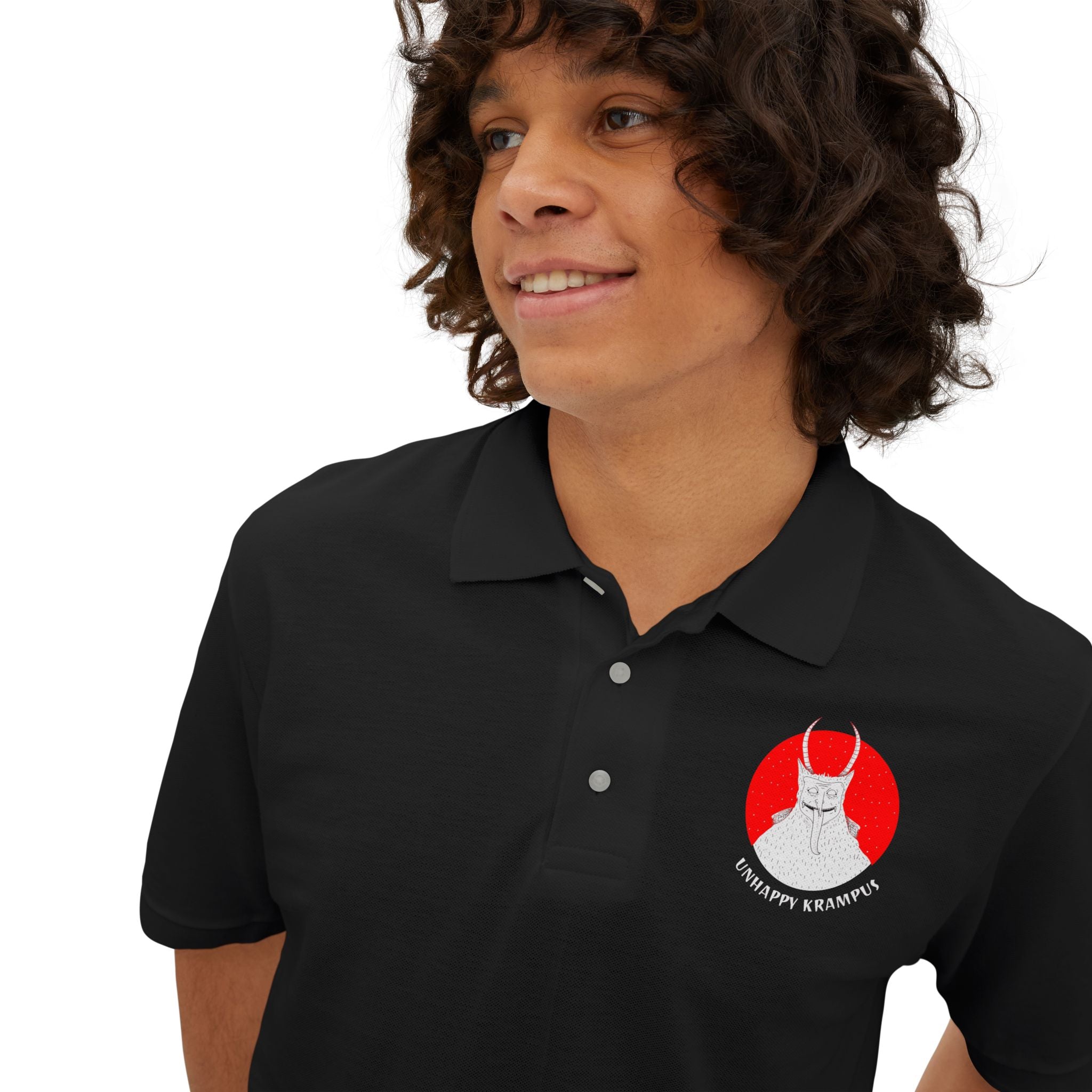 Unhappy Krampus - Men's Piqué Polo Shirt