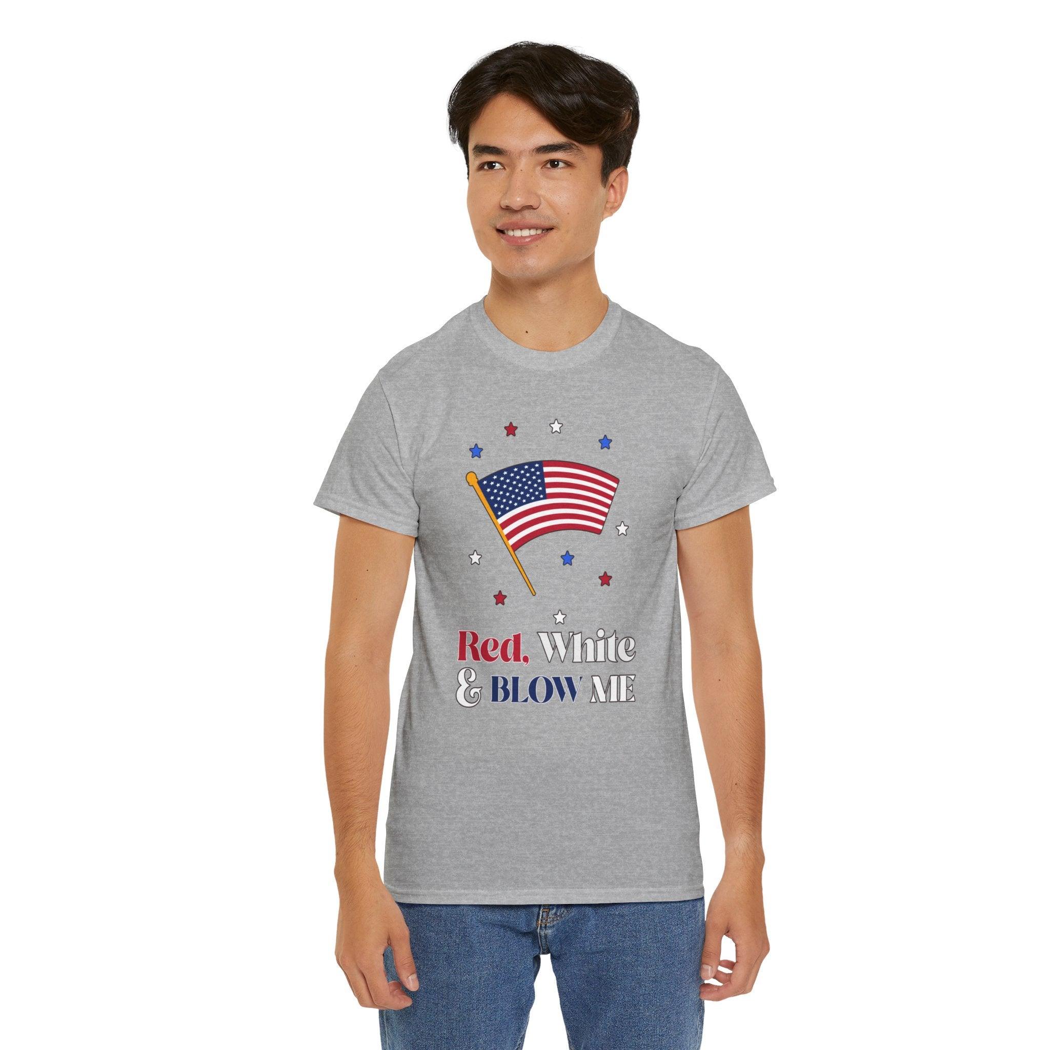 Red, white and blow me - T-Shirt - Witty Twisters Fashions