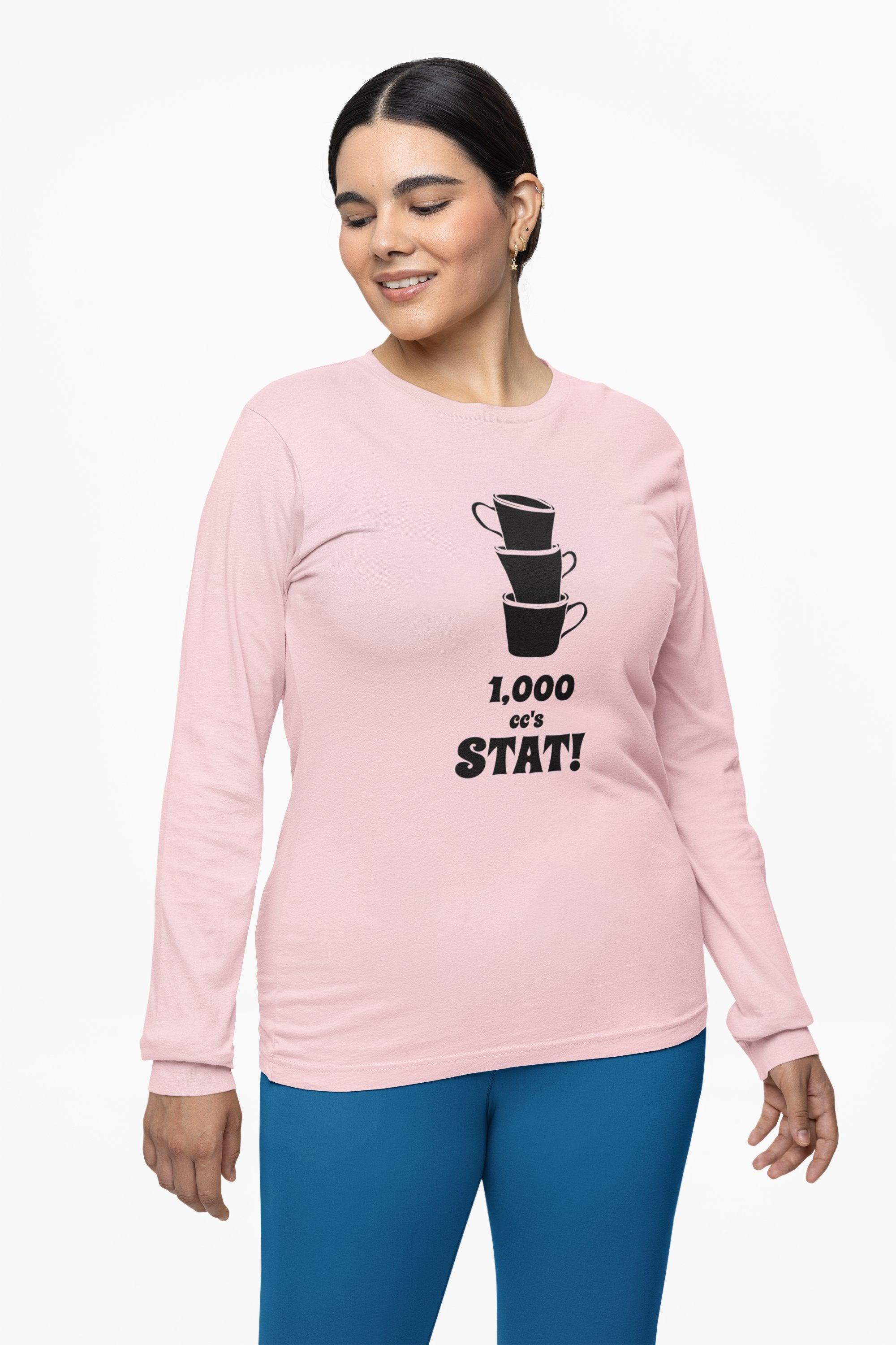 1,000 cc's Stat! - Long-Sleeve Tee - Witty Twisters Fashions