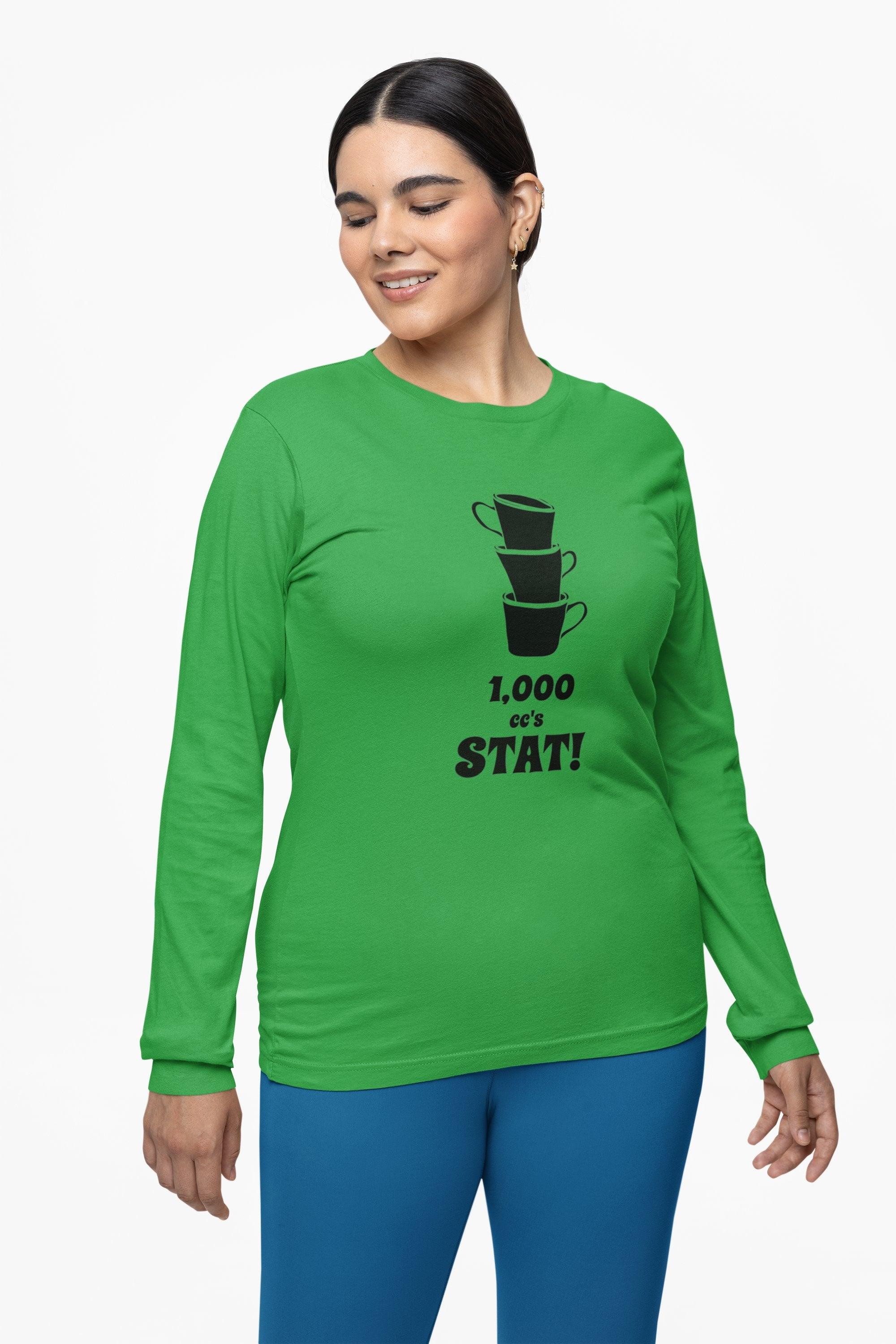 1,000 cc's Stat! - Long-Sleeve Tee - Witty Twisters Fashions