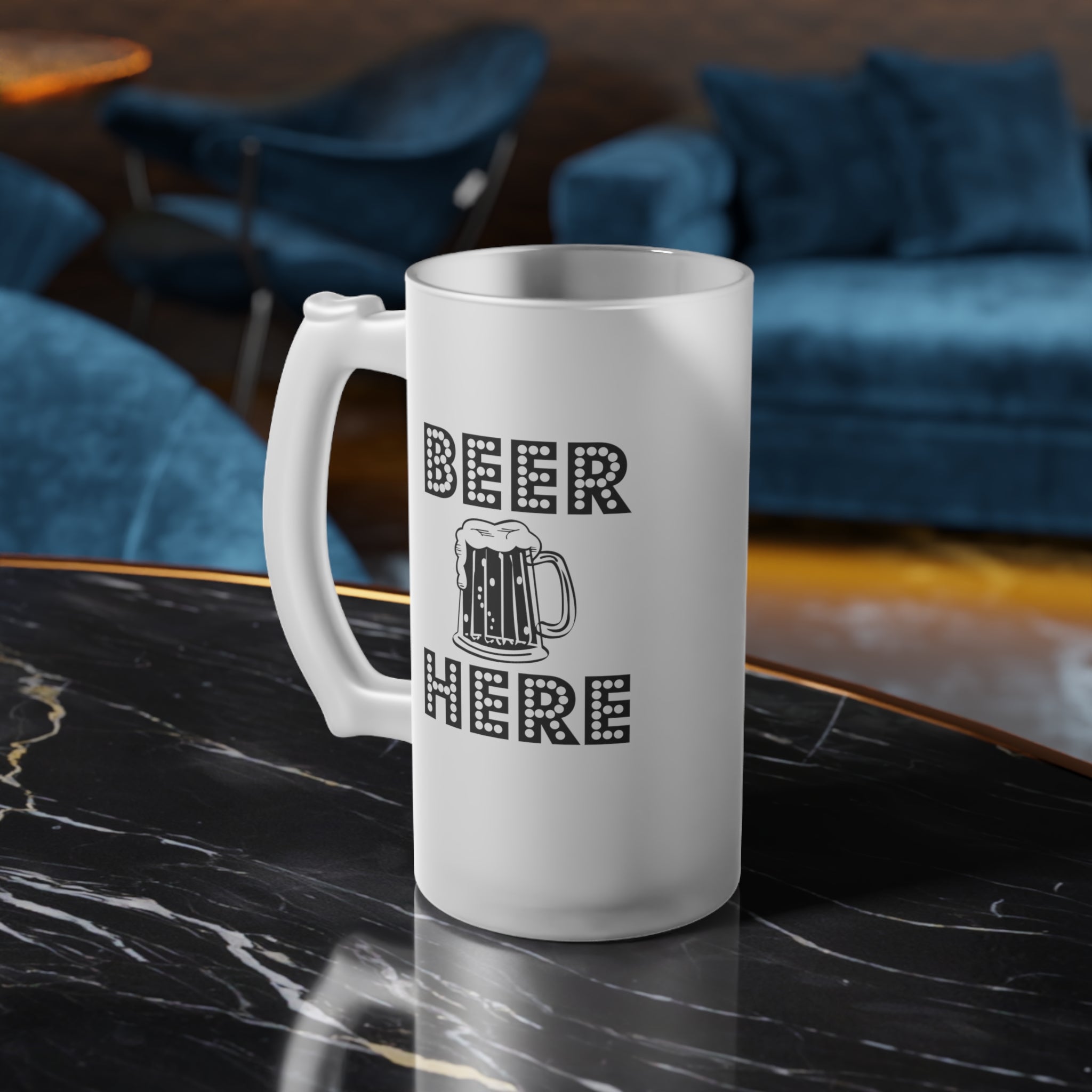 Beer Here - Frosted Glass Beer Mug