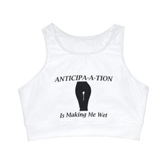 Anticipa-a-tion Is Making Me Wet - High-Neck Crop Bikini Top - Witty Twisters Fashions