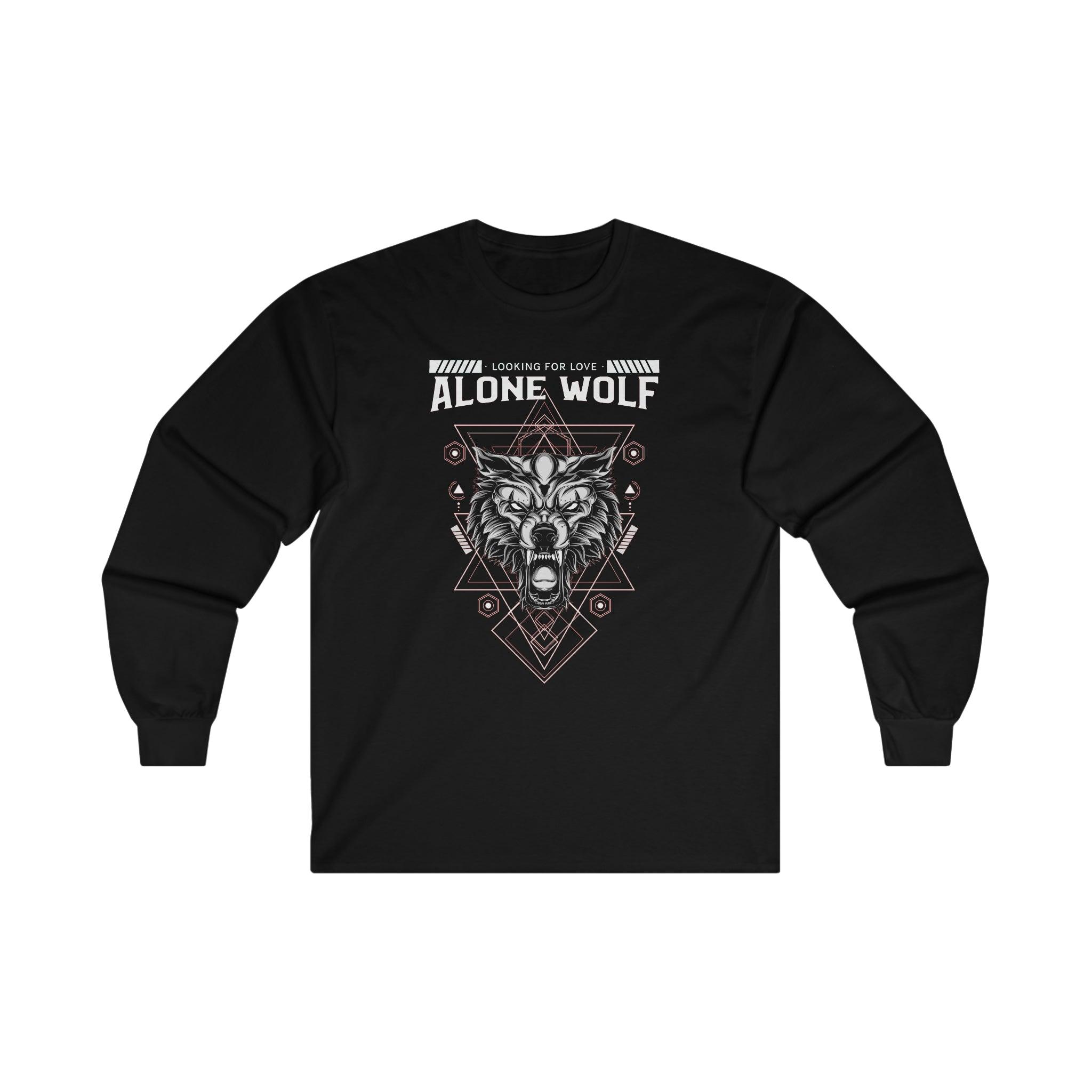 Alone Wolf Looking For Love - Long-Sleeve Tee - Witty Twisters Fashions