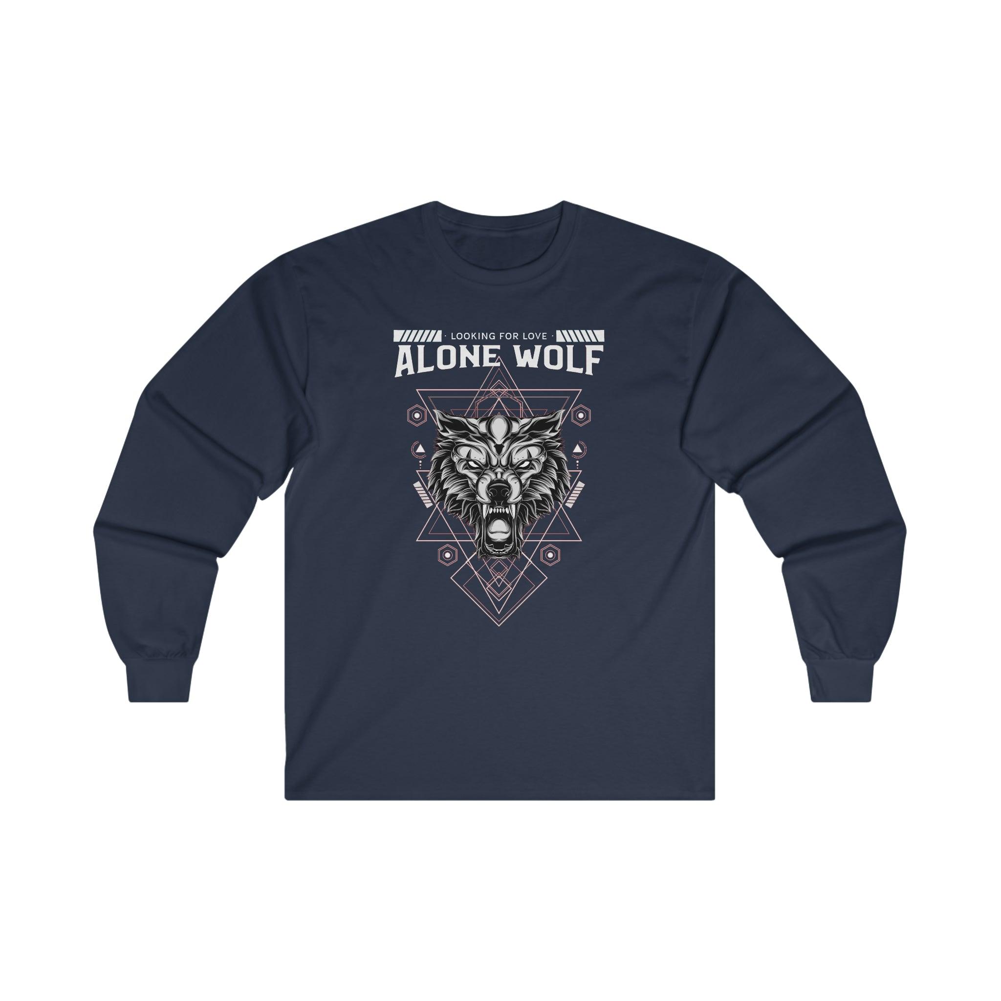 Alone Wolf Looking For Love - Long-Sleeve Tee - Witty Twisters Fashions