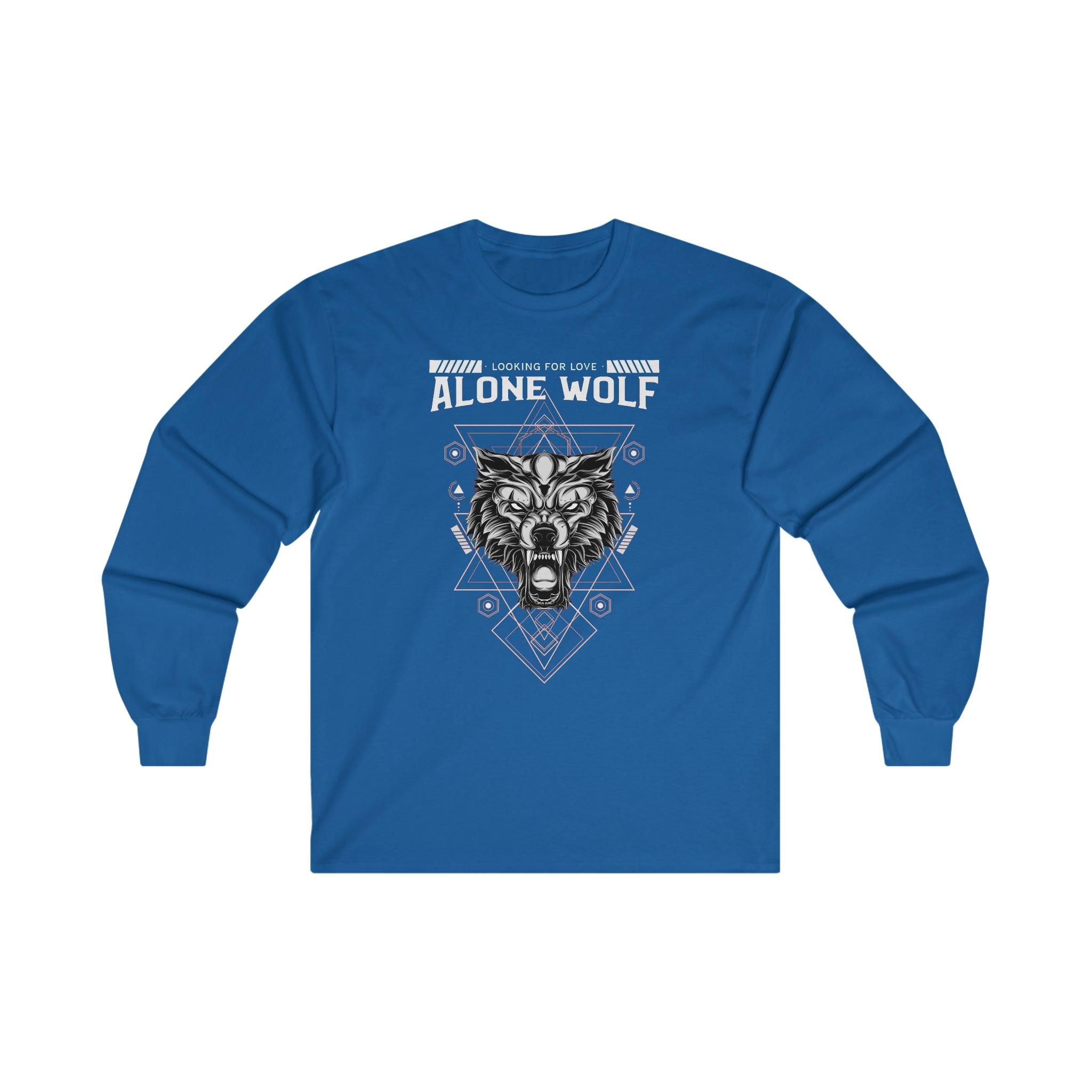 Alone Wolf Looking For Love - Long-Sleeve Tee - Witty Twisters Fashions