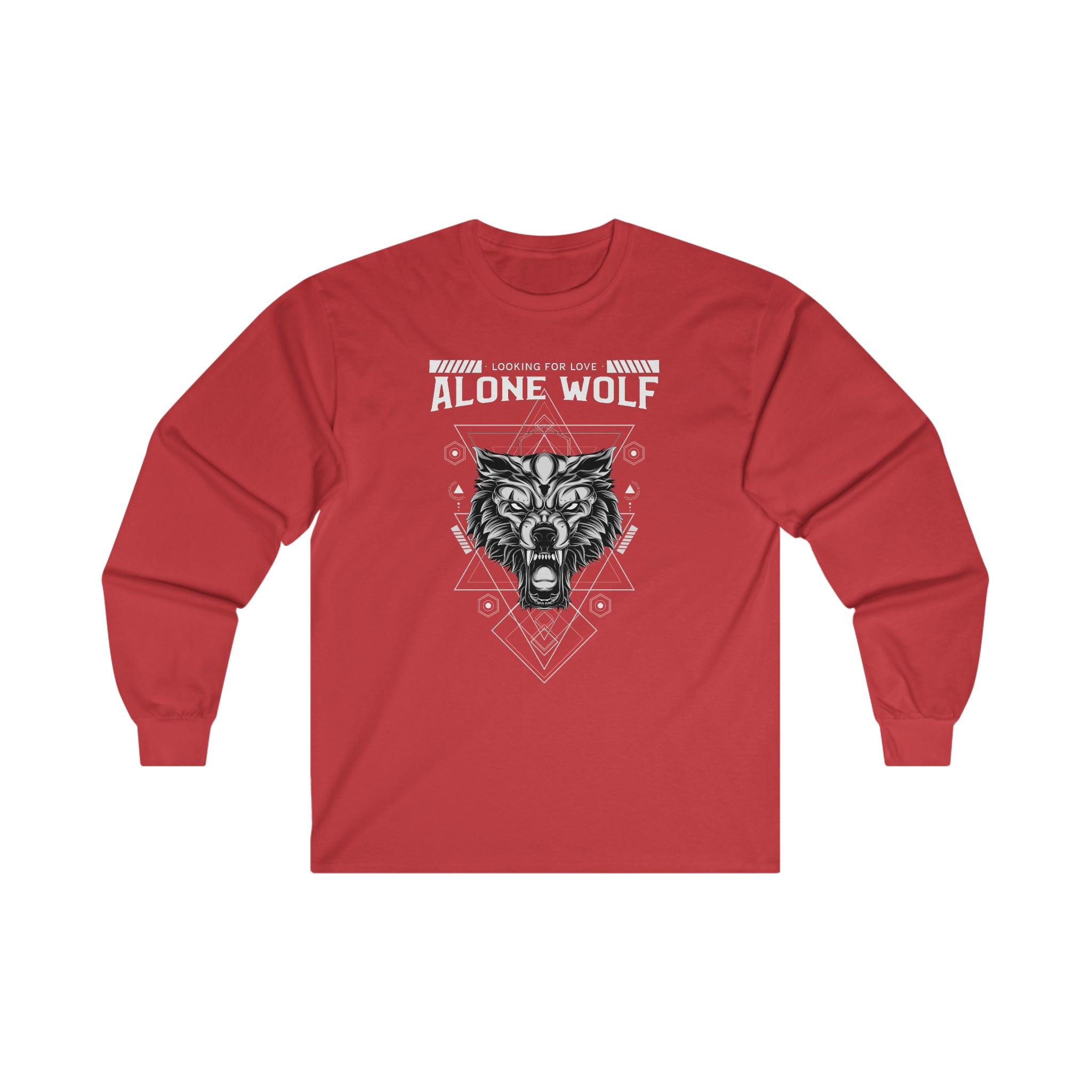 Alone Wolf Looking For Love - Long-Sleeve Tee - Witty Twisters Fashions