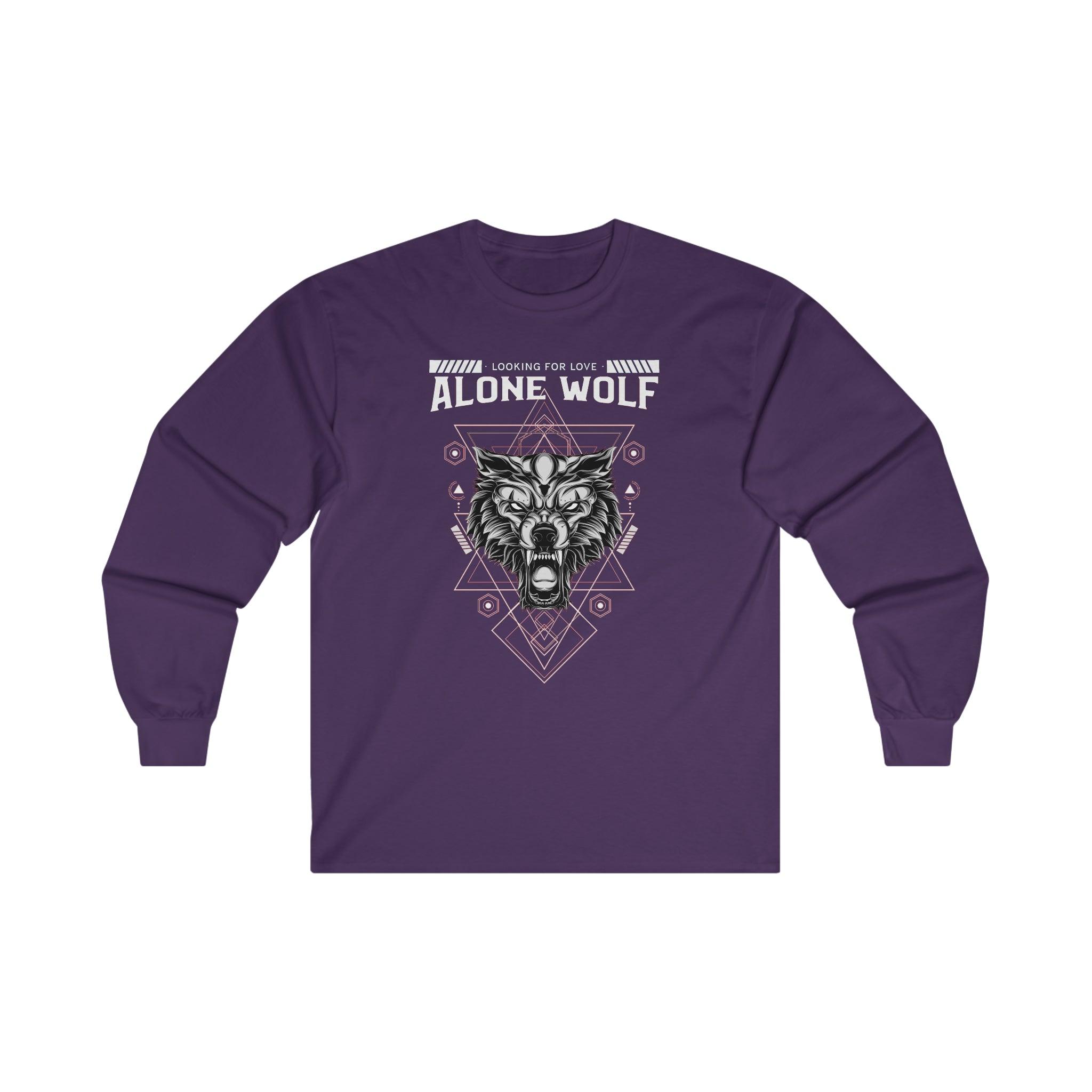 Alone Wolf Looking For Love - Long-Sleeve Tee - Witty Twisters Fashions