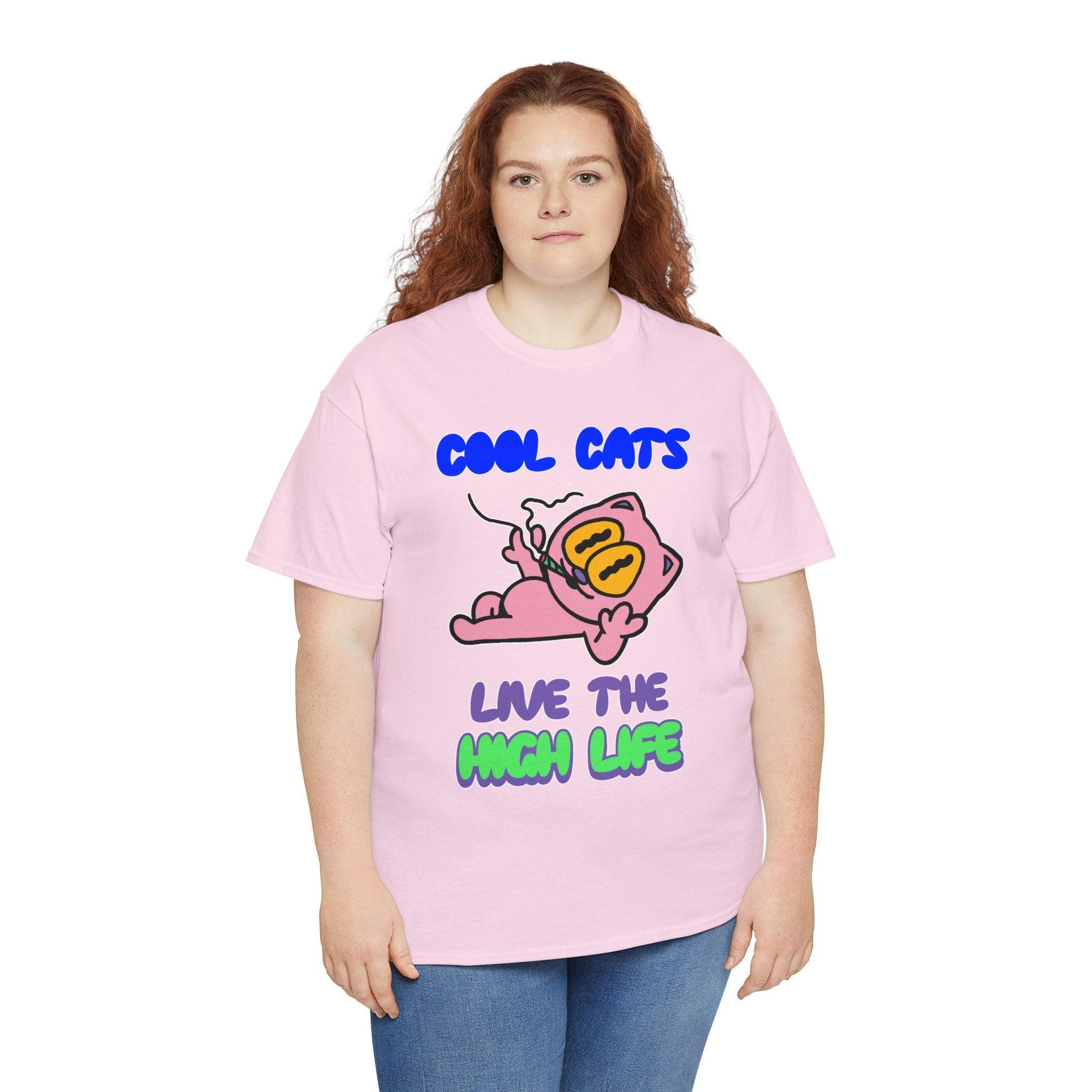 Cool cats live the high life - T-Shirt - Witty Twisters Fashions