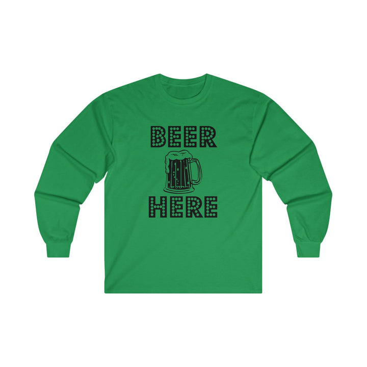 Beer Here - Long-Sleeve Tee - Witty Twisters T-Shirts