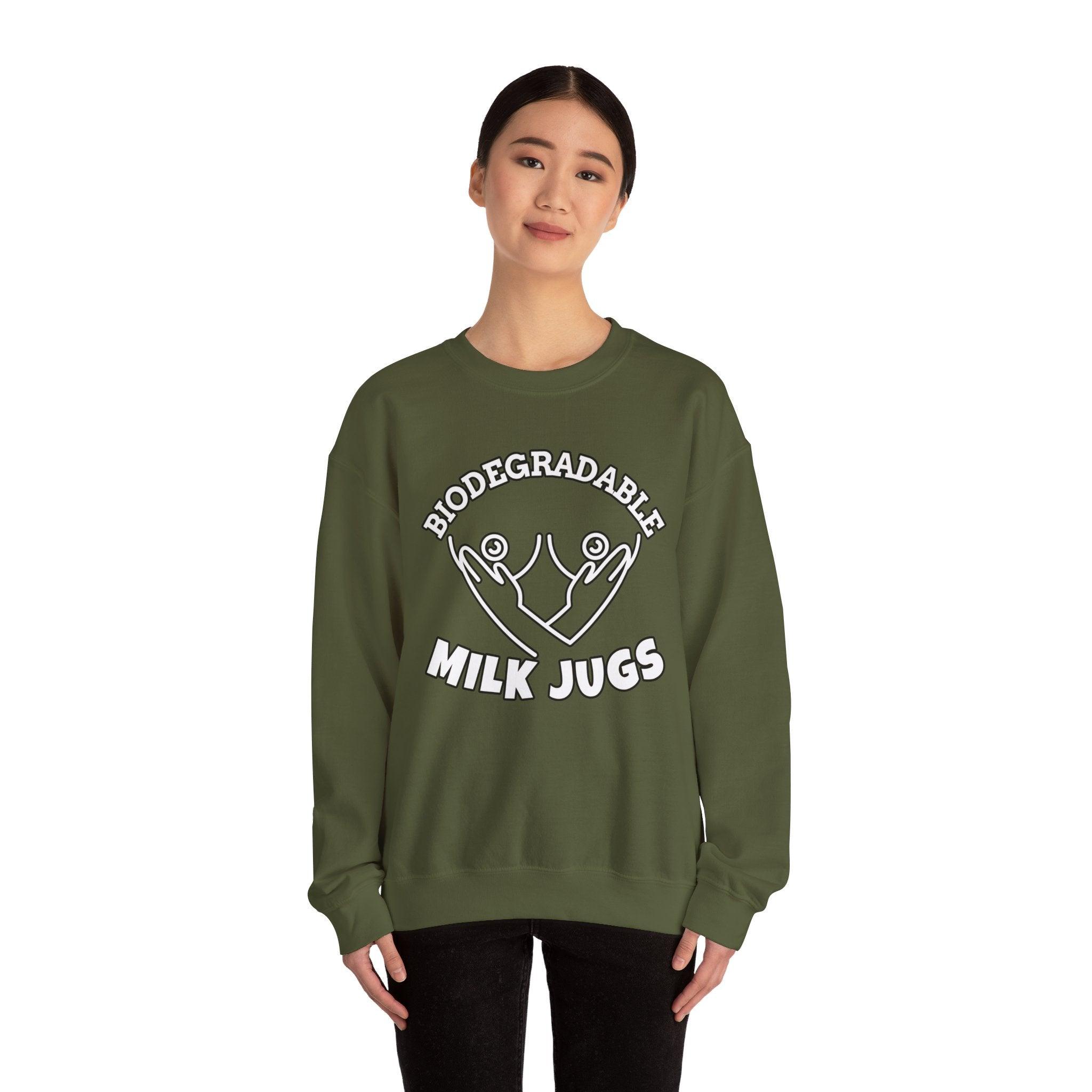 Biodegradable Milk Jugs - Sweatshirt - Witty Twisters Fashions