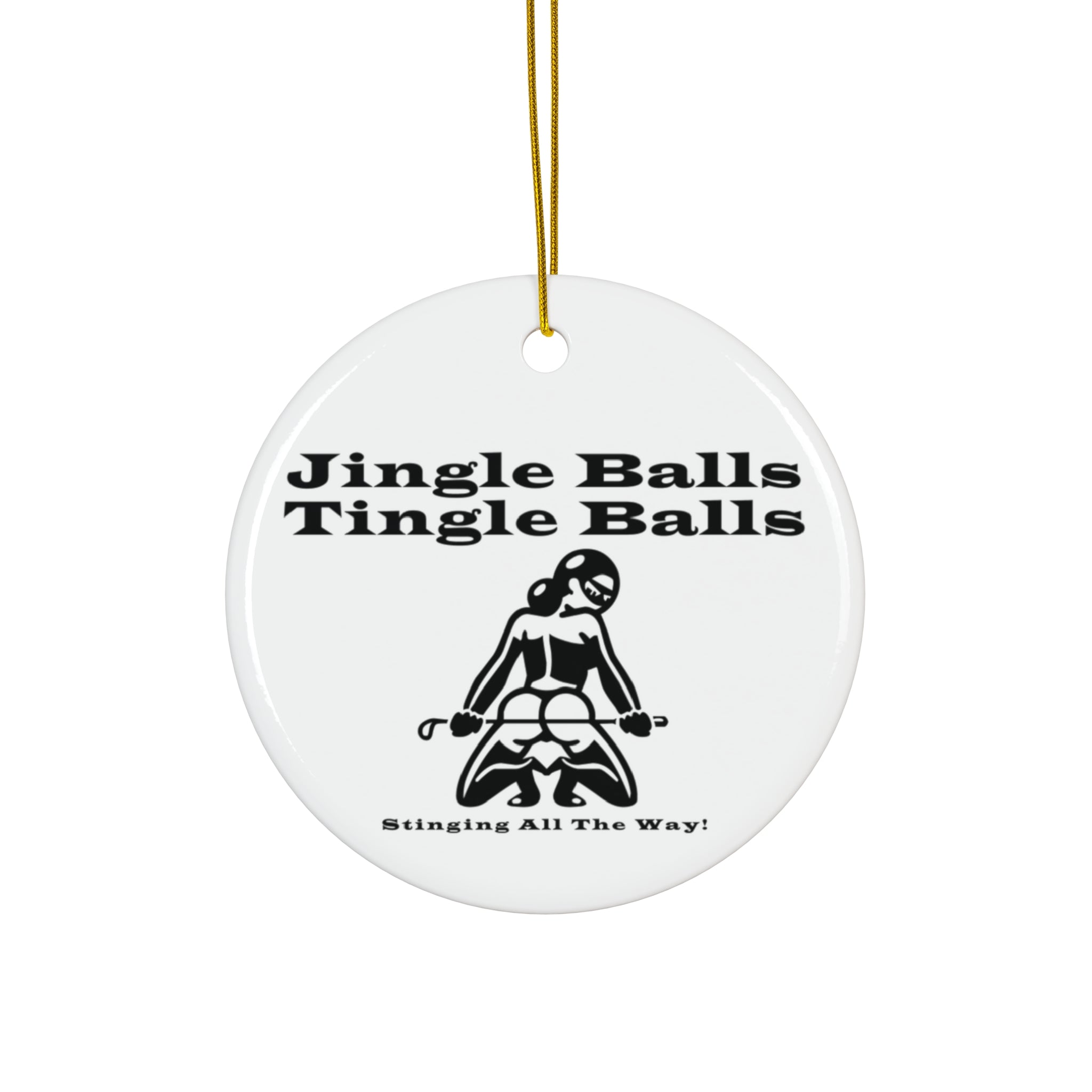 Jingle Balls ... Stinging All The Way - Ceramic Ornaments